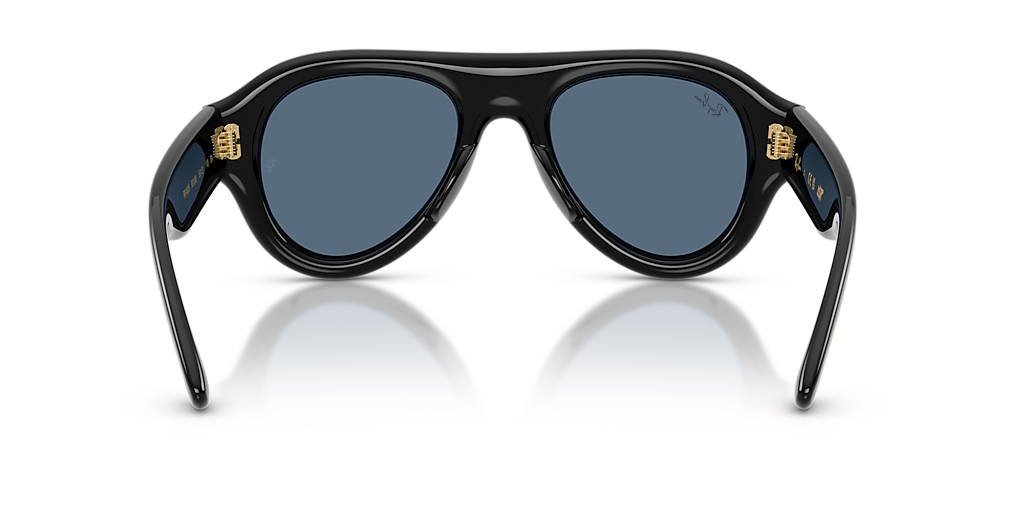 Ray-Ban Aviator Puffer L (52 - 21) with Blue lenses and Black