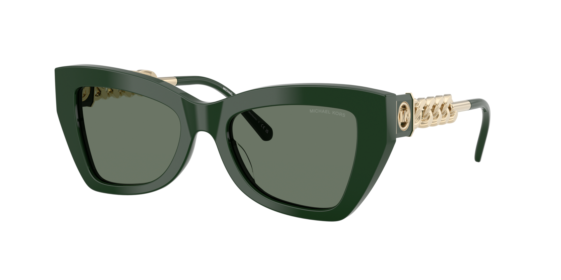 Michael Kors Frau Sunglass Montecito - Rahmenfarbe: Bosco Solid, Linsenfarbe: Grün einfarbig