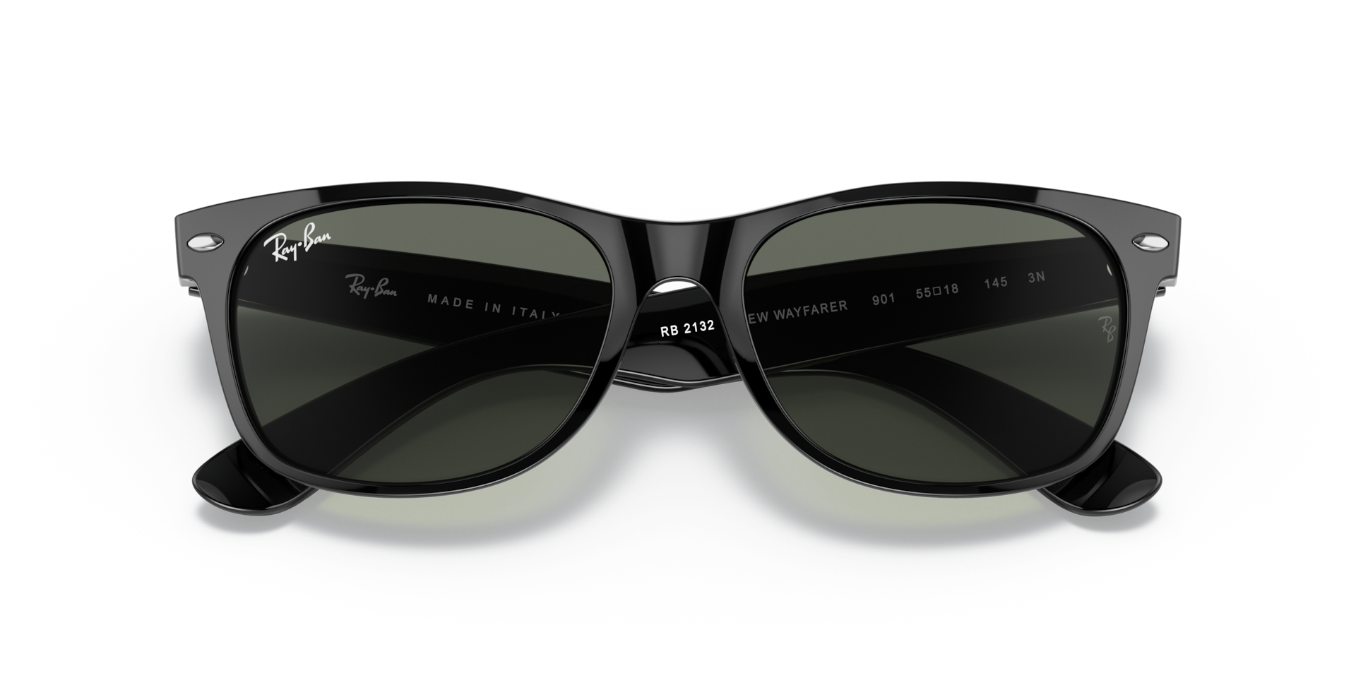 Ray-Ban New Wayfarer Classic S (52 - 18) with Green lenses and