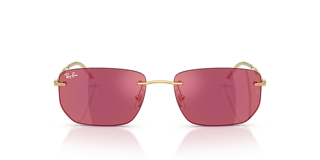 Ray-Ban RB3768 M (56 - 17) with Red lenses and Gold frame