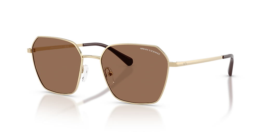 Armani Exchange AX2062S M (54 - 17) with Brown lenses and Gold