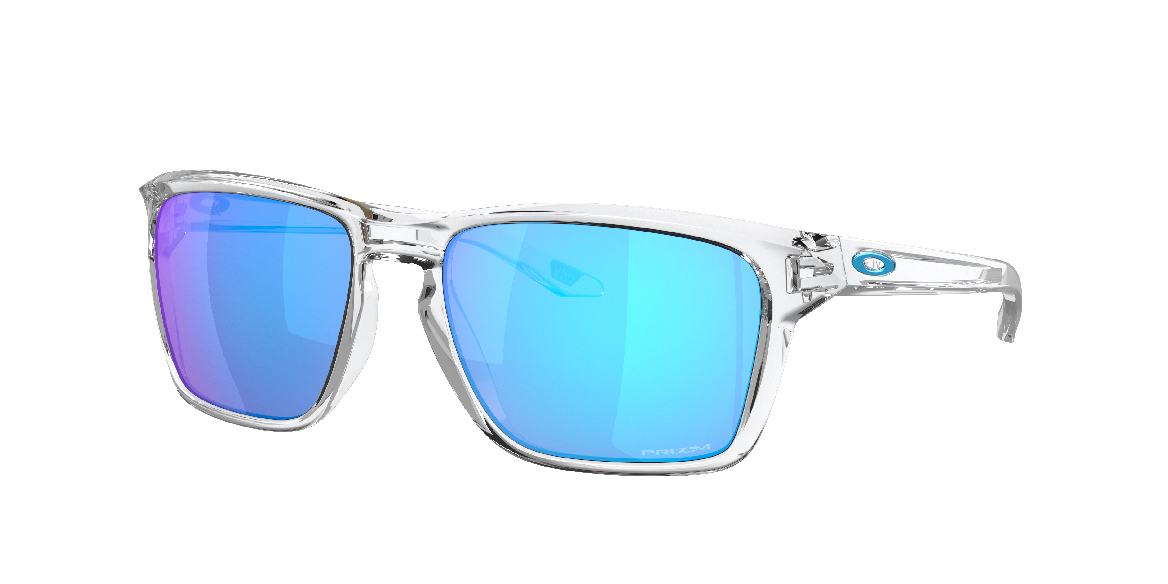 Oakley Man Sunglass Sylas -  Frame color: Polished Clear, Lens color: Prizm Sapphire