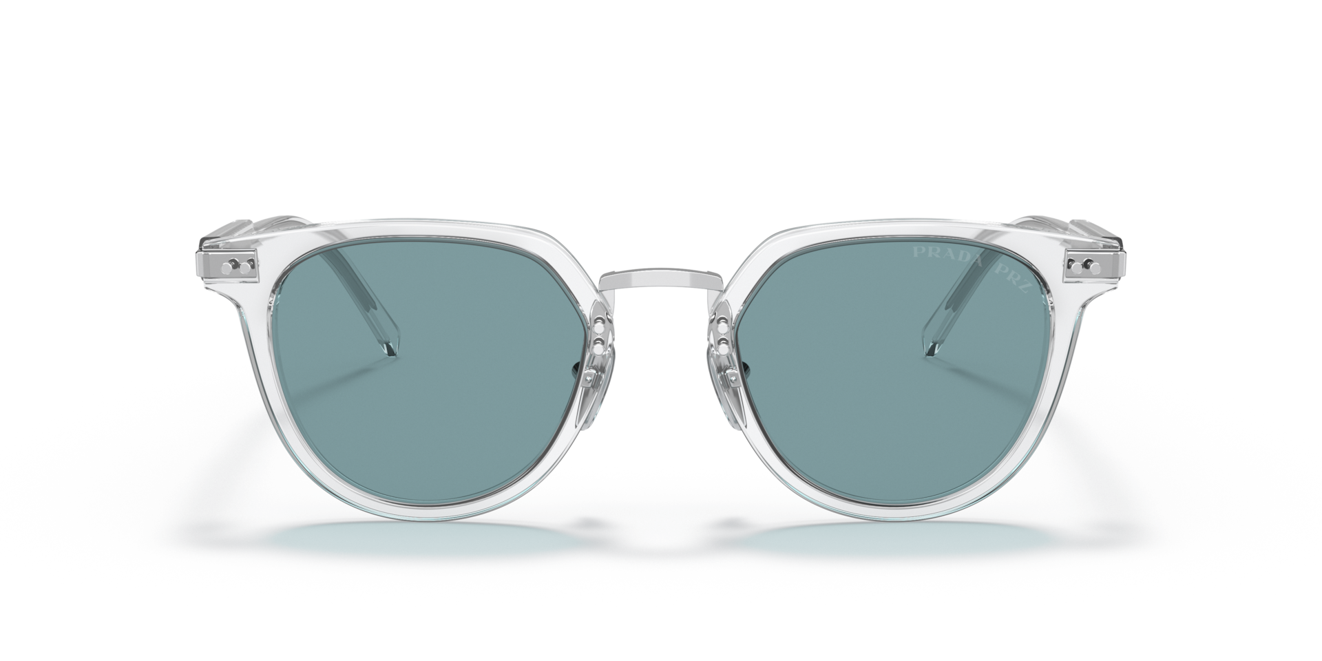 Prada PR 17YS L (49 - 22) with Green lenses and Transparent frame
