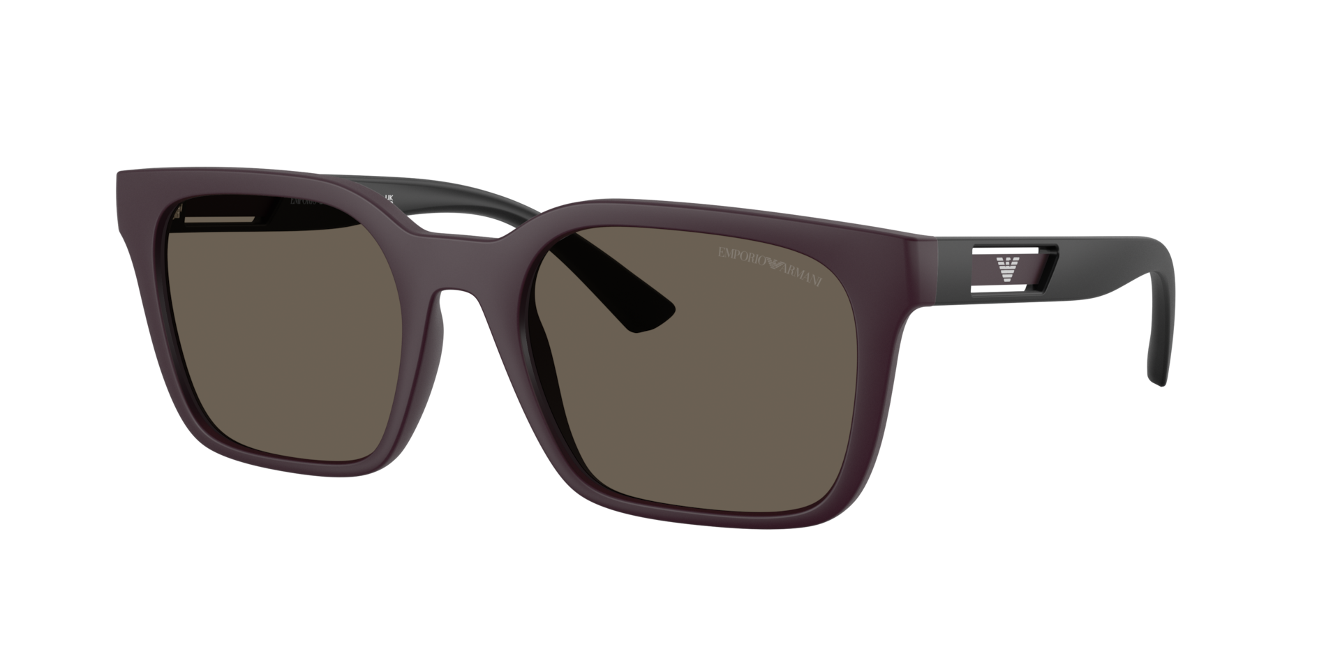 Emporio Armani Brown Ea4269 6371/3 Man Sunglasses Injected Violet Squared Normal - Image 3