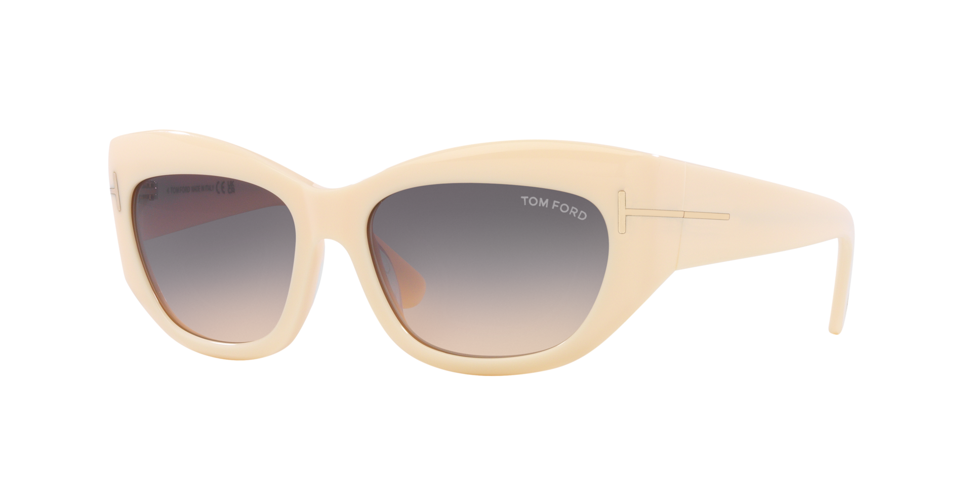 Tom Ford Woman Sunglass Brianna -  Frame color: Ivory, Lens color: Grey Gradient