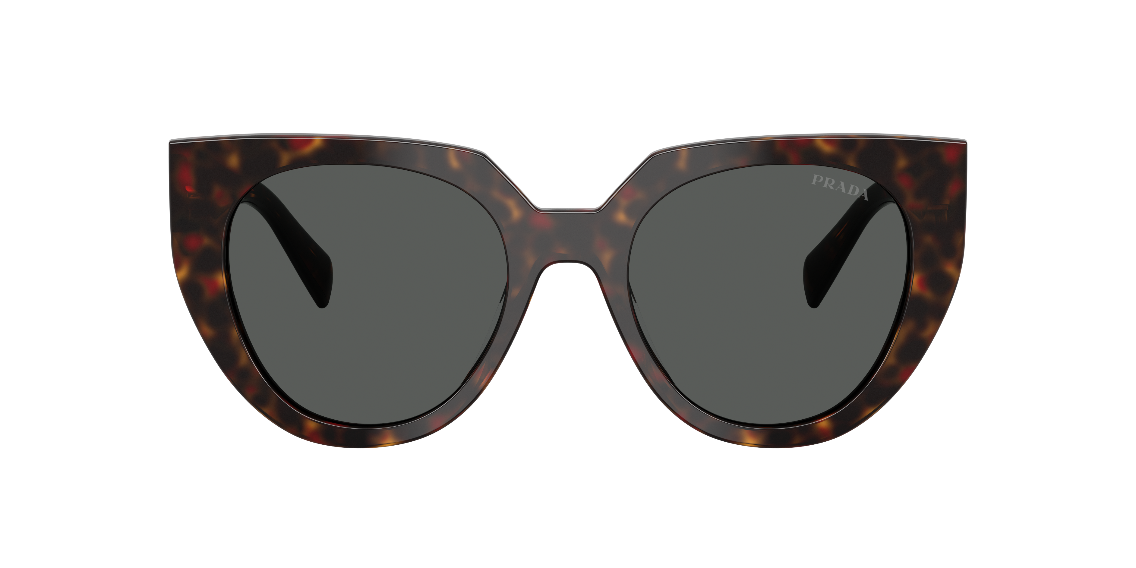 Prada PR 14WS M (52 - 20) with Grey lenses and Tortoise frame