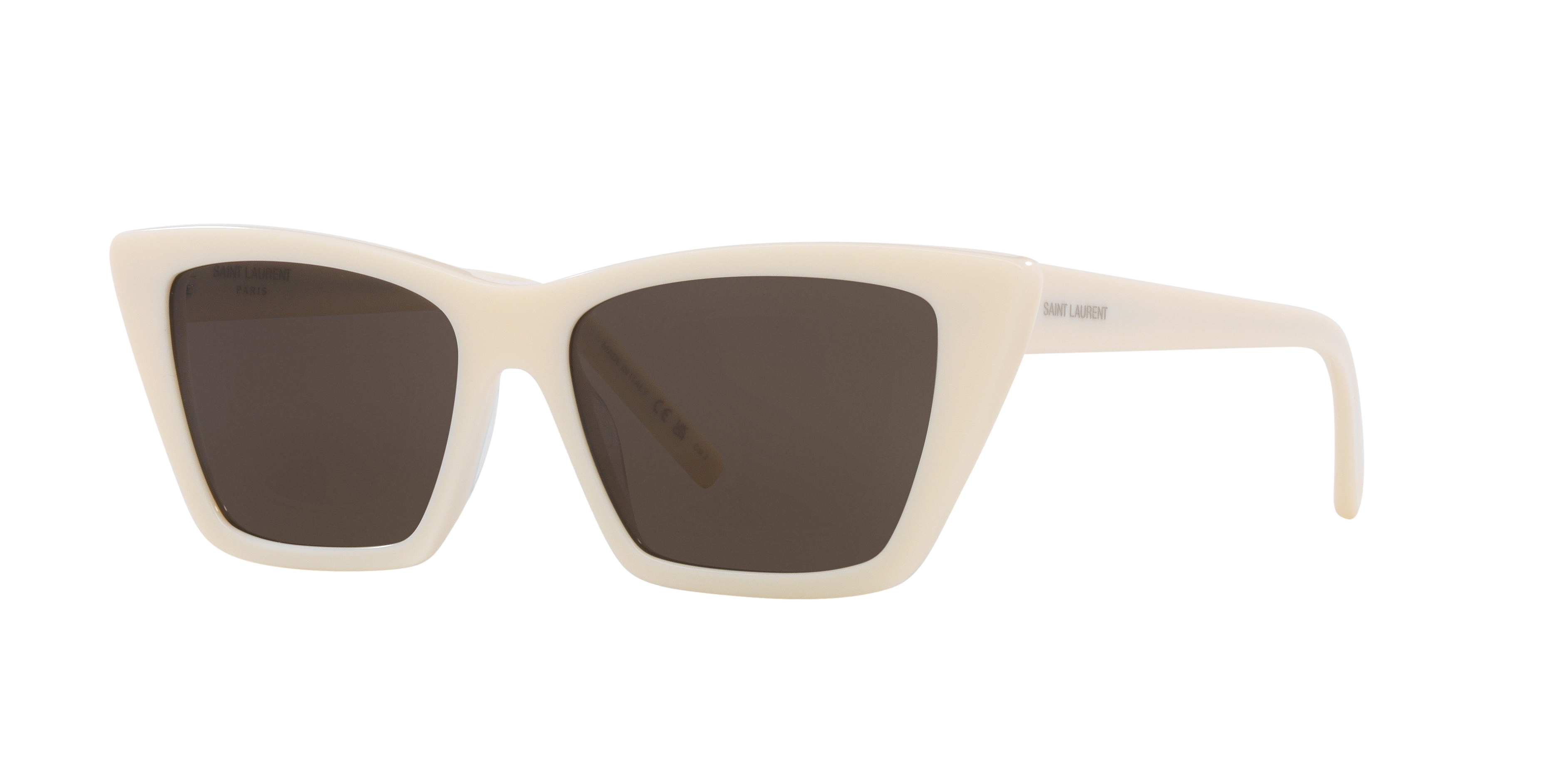 Saint Laurent Woman Sunglass SL 276 Mica -  Frame color: Ivory, Lens color: Grey
