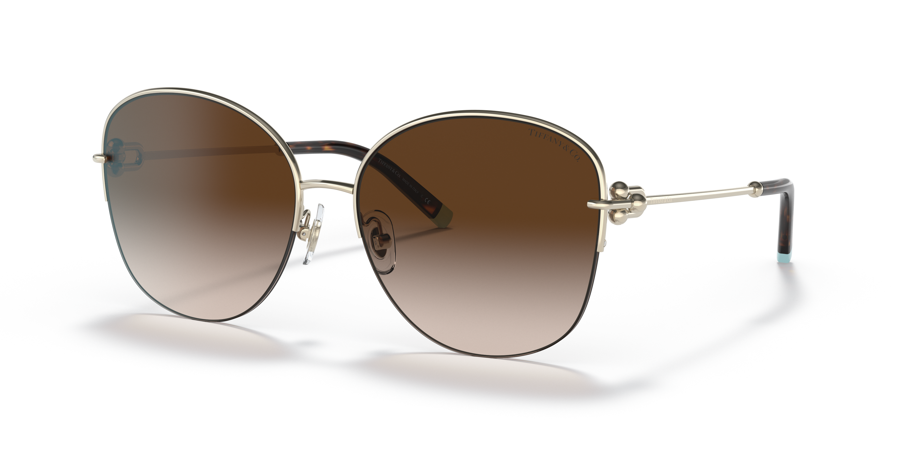 Tiffany & Co. TF3082 L (58 - 16) with Brown lenses and Gold frame
