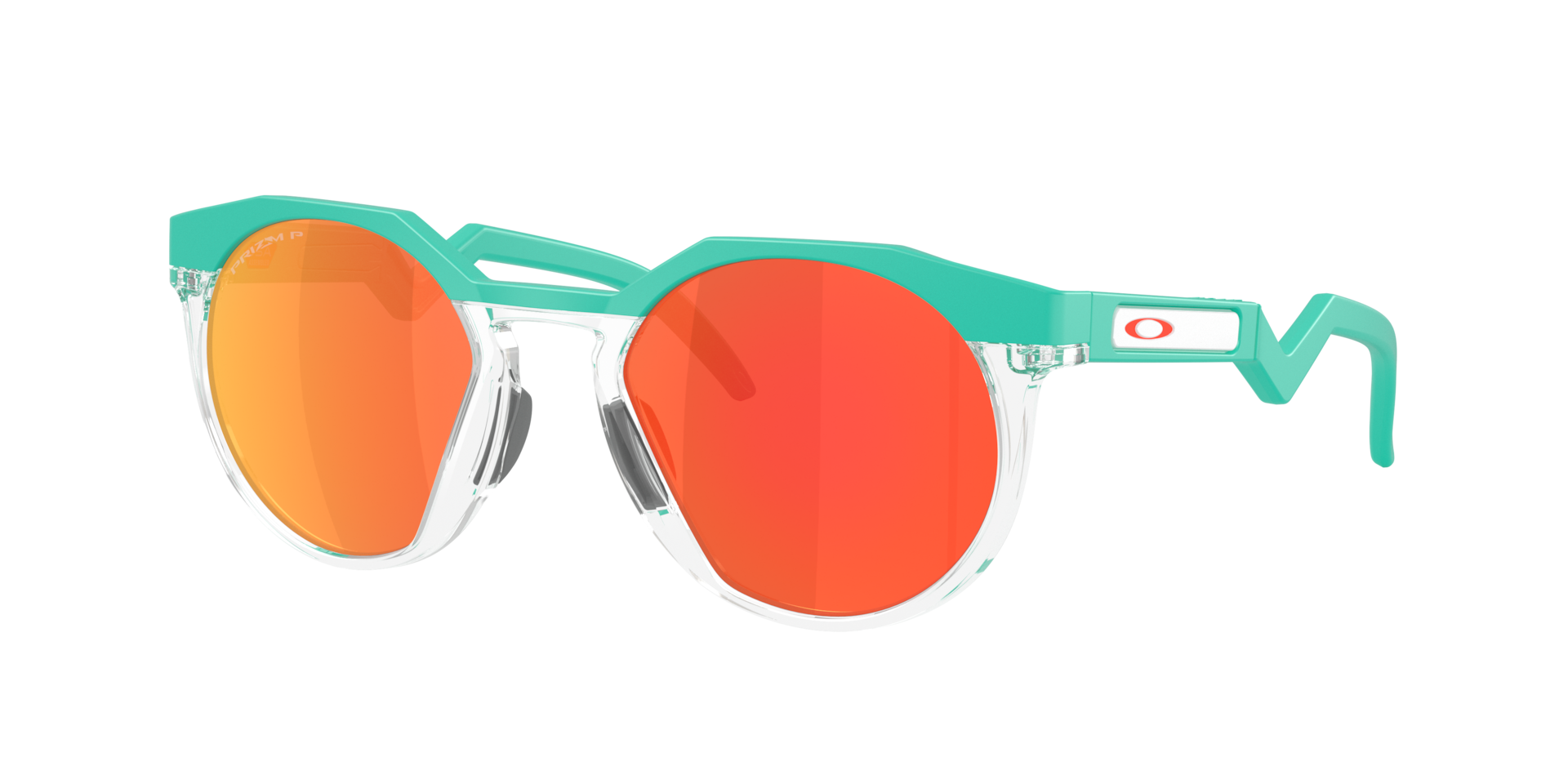 Oakley Homme Sunglass HSTN Neon Pop Collection - Couleur du Monture: Céleste, Couleur de Lentille: Prizm Rubis Polarized