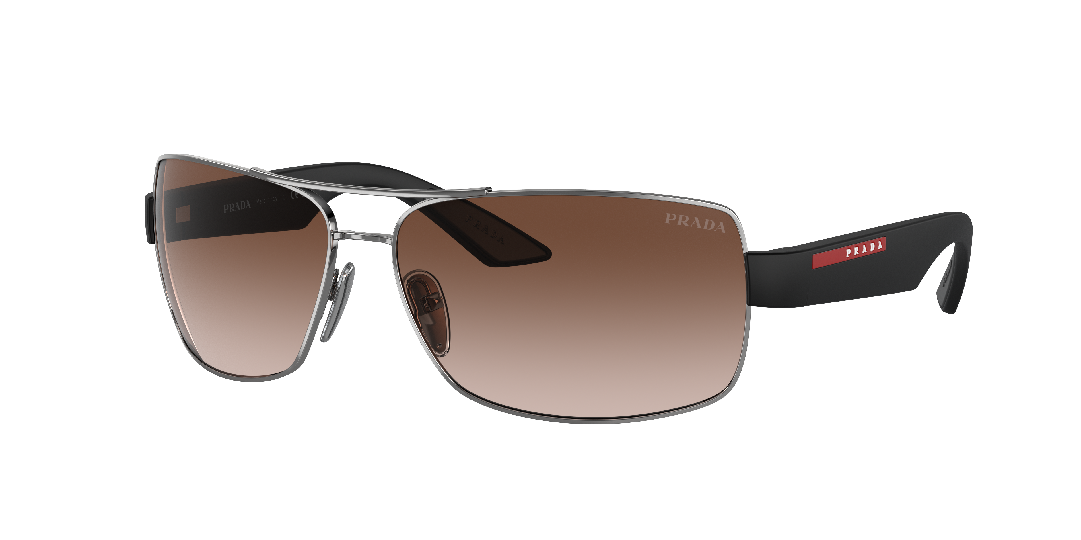 prada 　44 Prada Linea Rossa PS 50ZS XXL (65 - 14) with Brown lenses and Grey