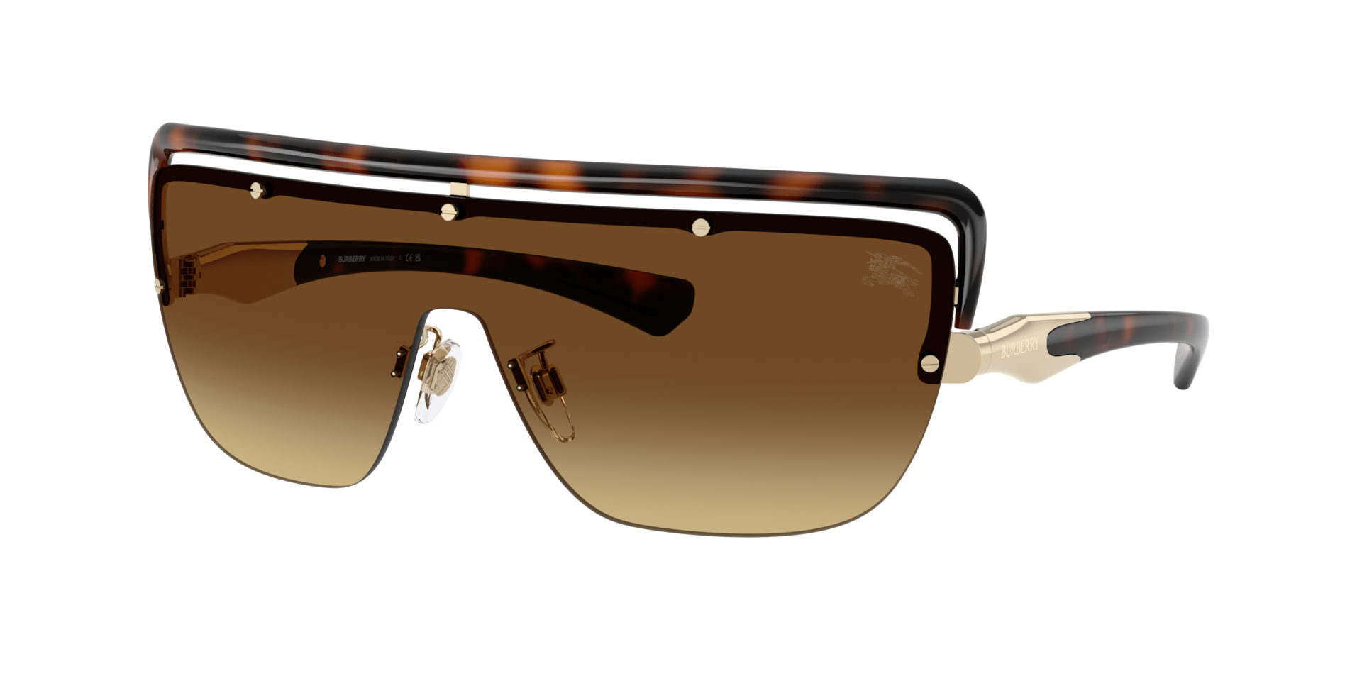 Burberry Unisex Sunglass BE3175 -  Frame color: Dark Havana, Lens color: Marrone Sfumato
