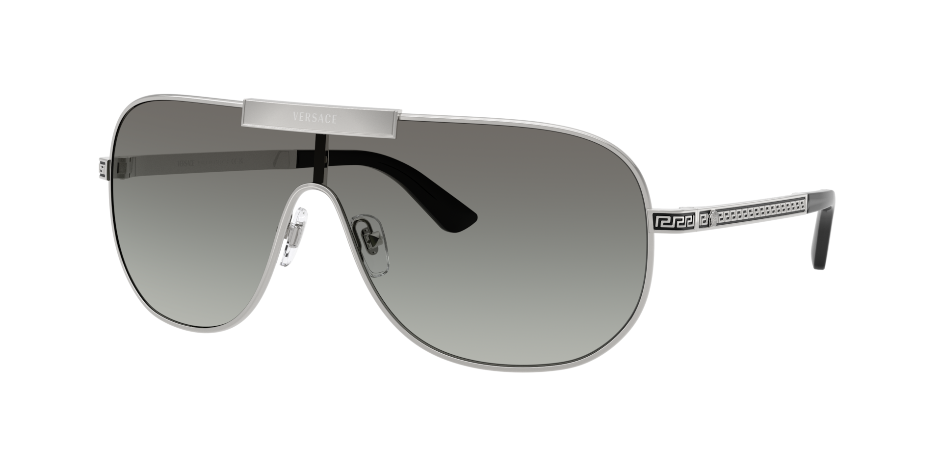 Versace Homme Sunglass VE2293 - Couleur du Monture: Argent, Couleur de Lentille: Dégradé Gris