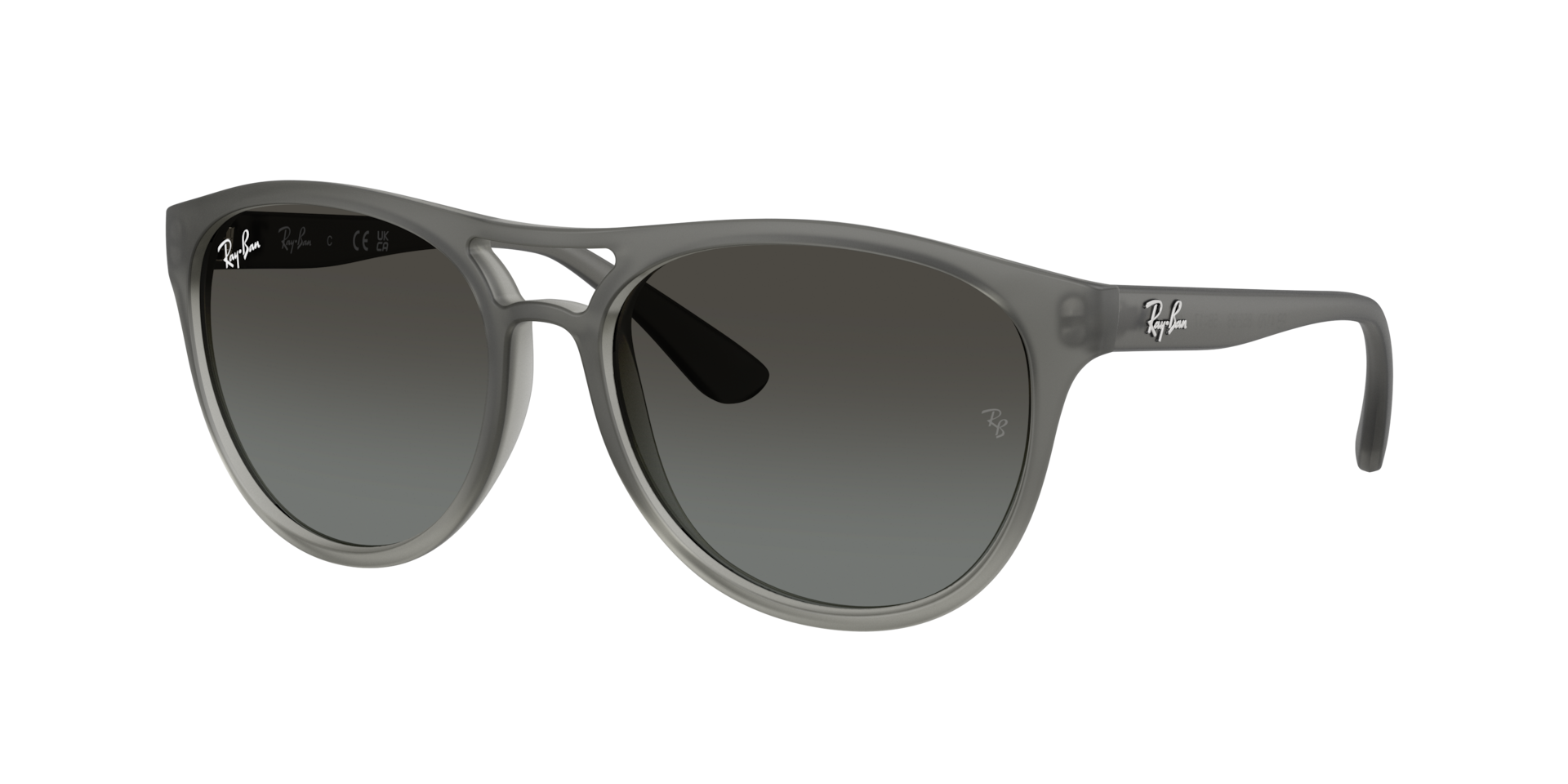 Ray-Ban Man Sunglass Brad -  Frame color: Rubber Grey On Clear Grey, Lens color: Grey Mirror Silver Gradient