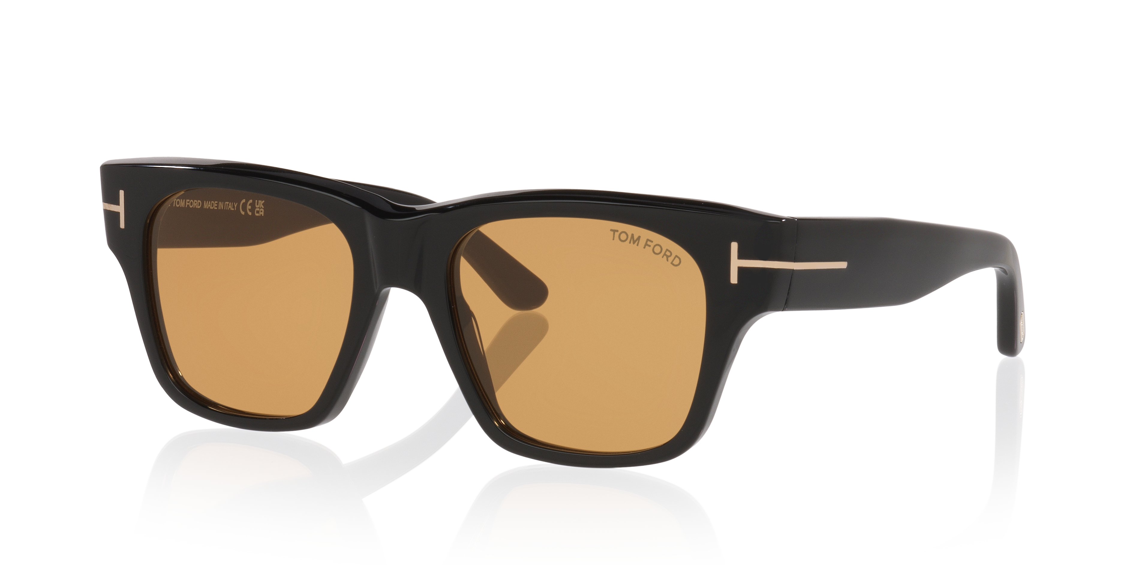 Tom Ford FT1280 XXL (53 - 19) with Yellow lenses and Black frame