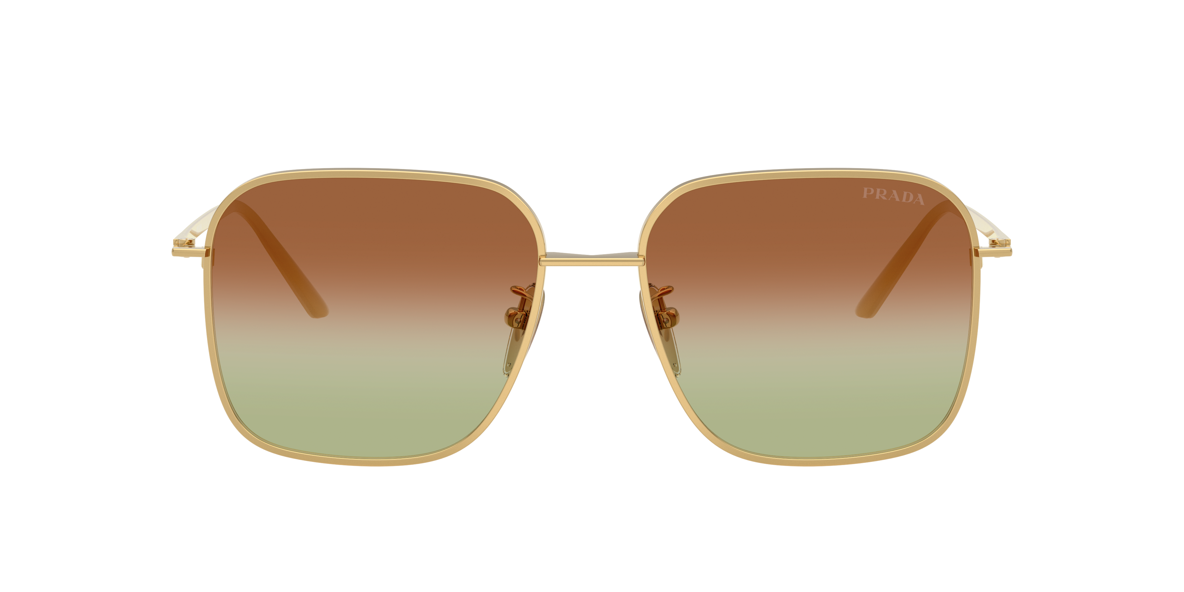 Prada PR C54SD L (54 - 17) with Green lenses and Gold frame