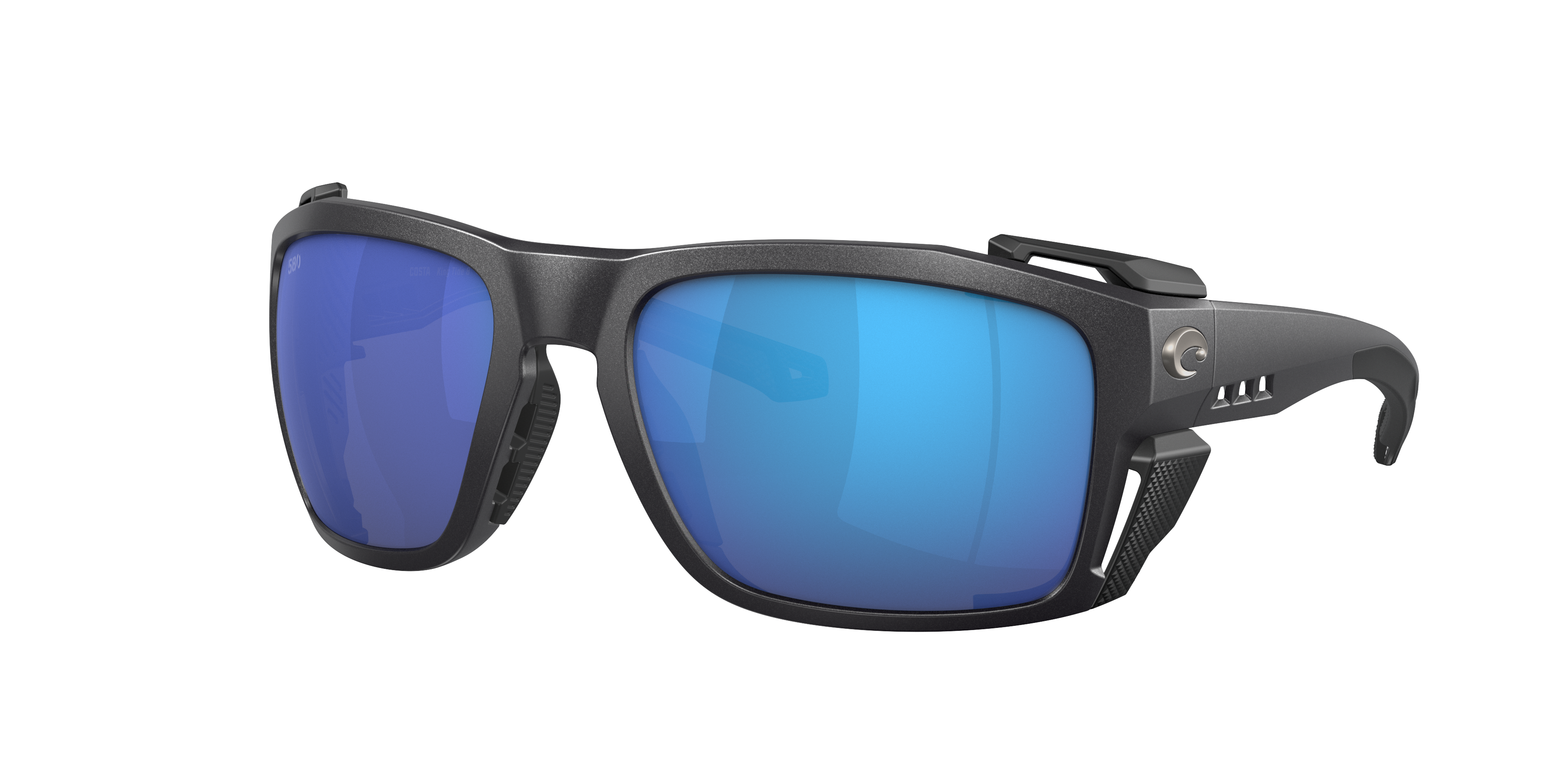 Costa Man Sunglass King Tide 8 -  Frame color: Black Pearl, Lens color: Blue Mirror