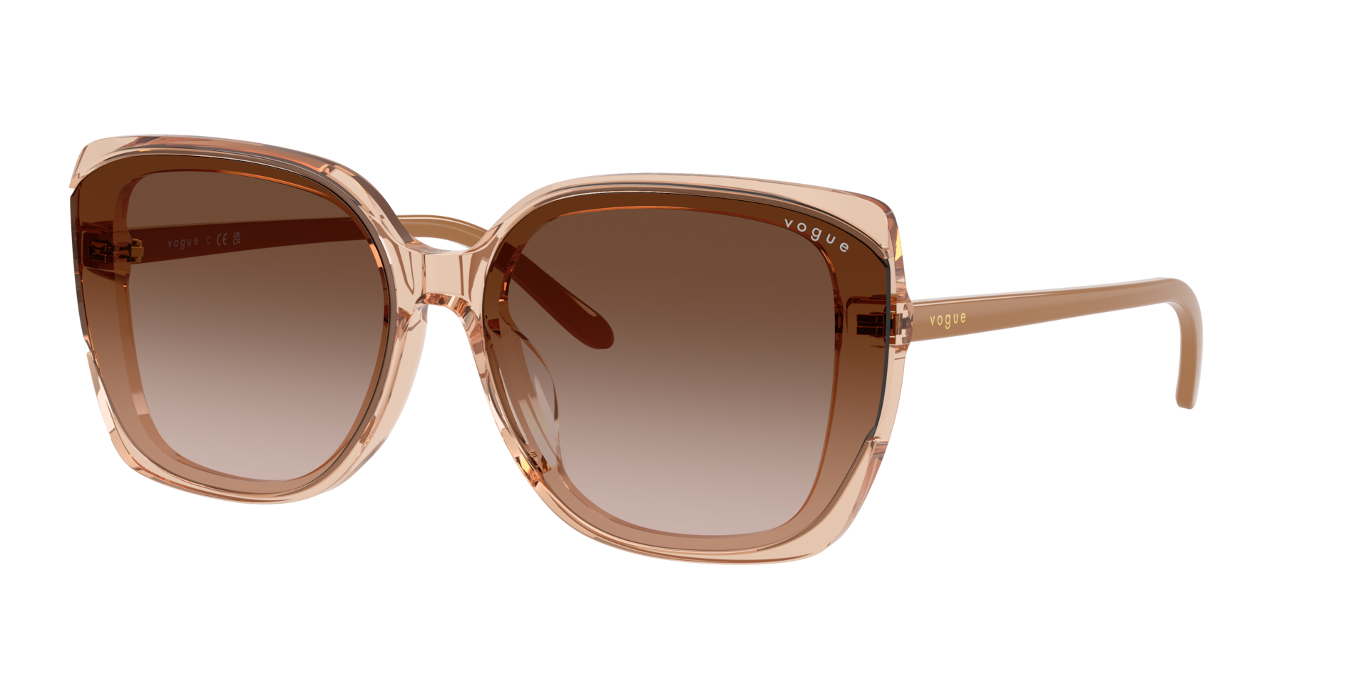 Vogue Eyewear Woman Sunglass VO5684SD -  Frame color: Transparent Light Brown, Lens color: Gradient Dark Brown