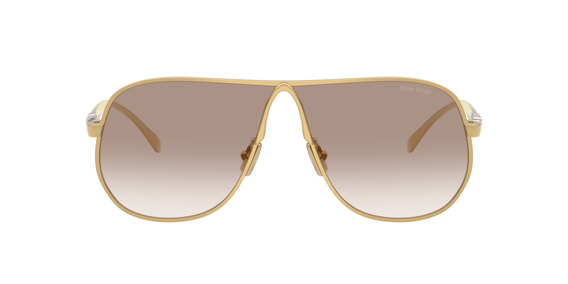 Miu Miu MU A56S L (66 - 02) with Brown lenses and Gold frame