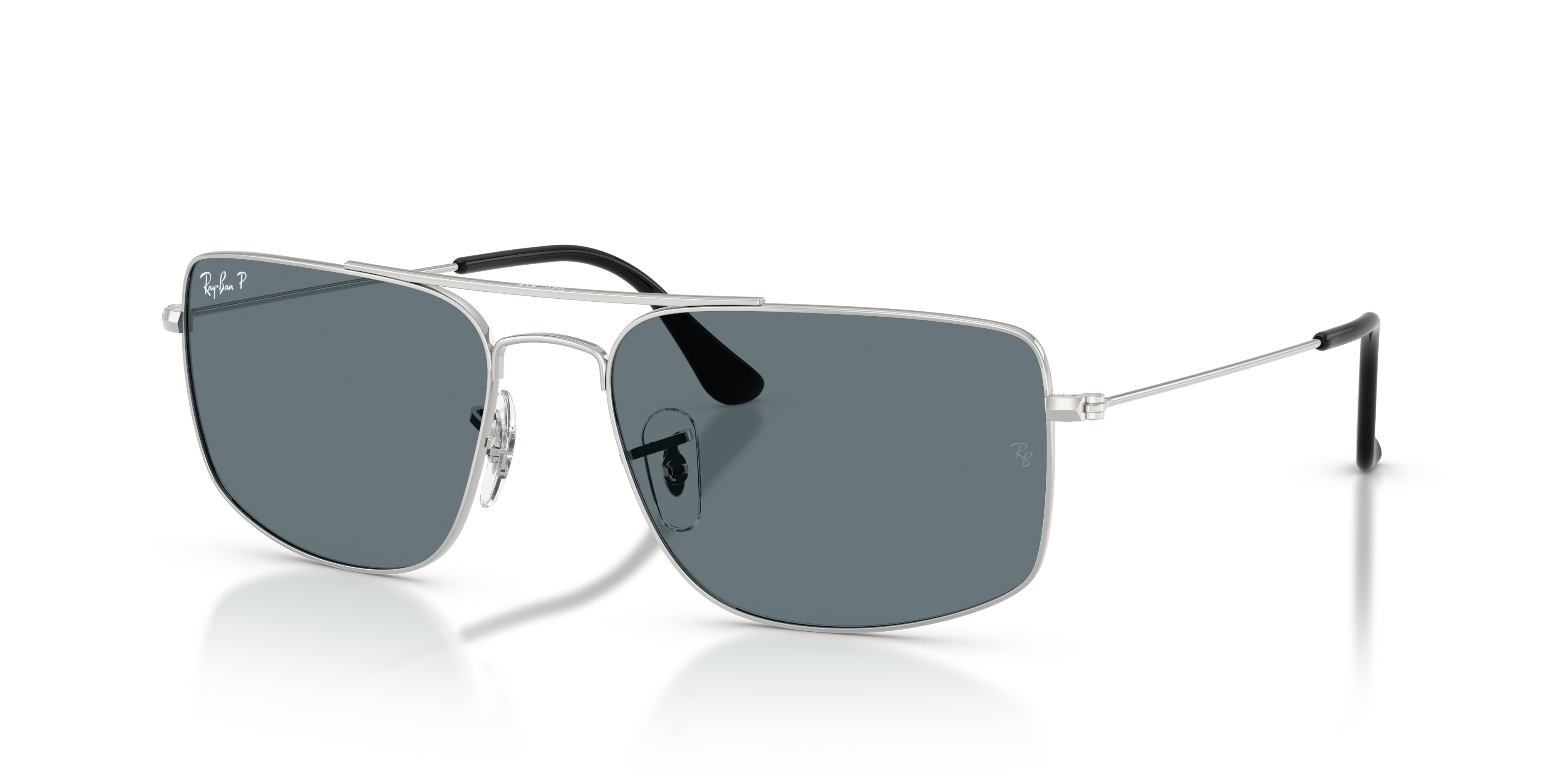 Ray-Ban Explorer III L (56 - 18) with Blue lenses and Silver frame