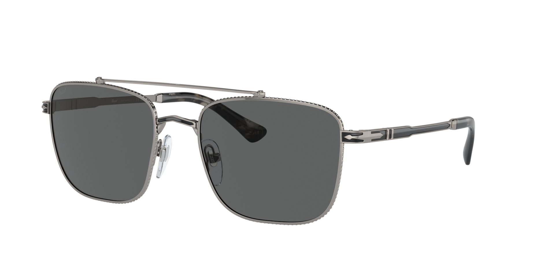 Persol Homme Sunglass PO2487S - Couleur du Monture GunmetalNoir Couleur de Lentille Gris fonc 110 €