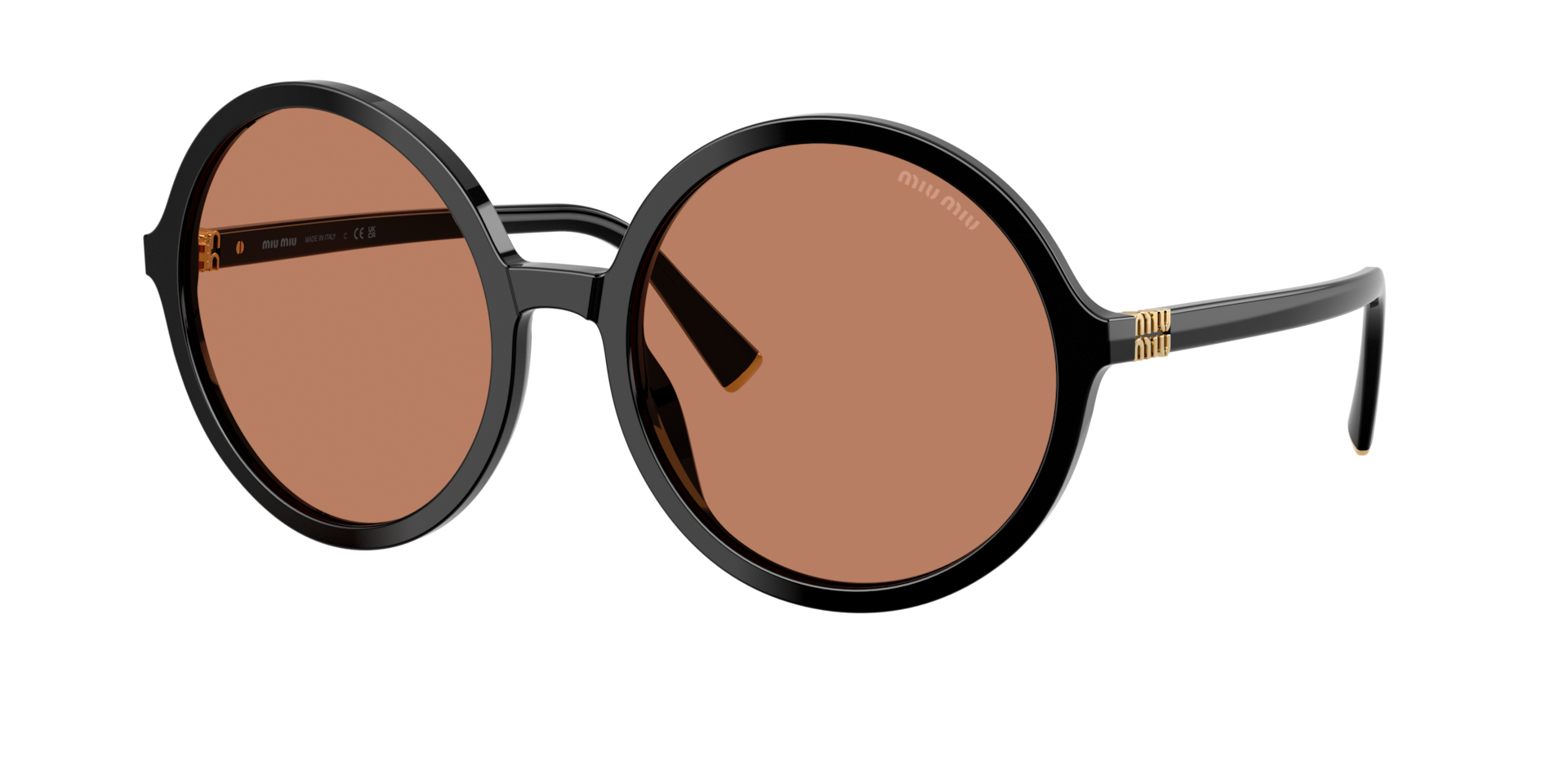 Miu Miu Woman Sunglass MU B02S -  Frame color: Black, Lens color: Brown