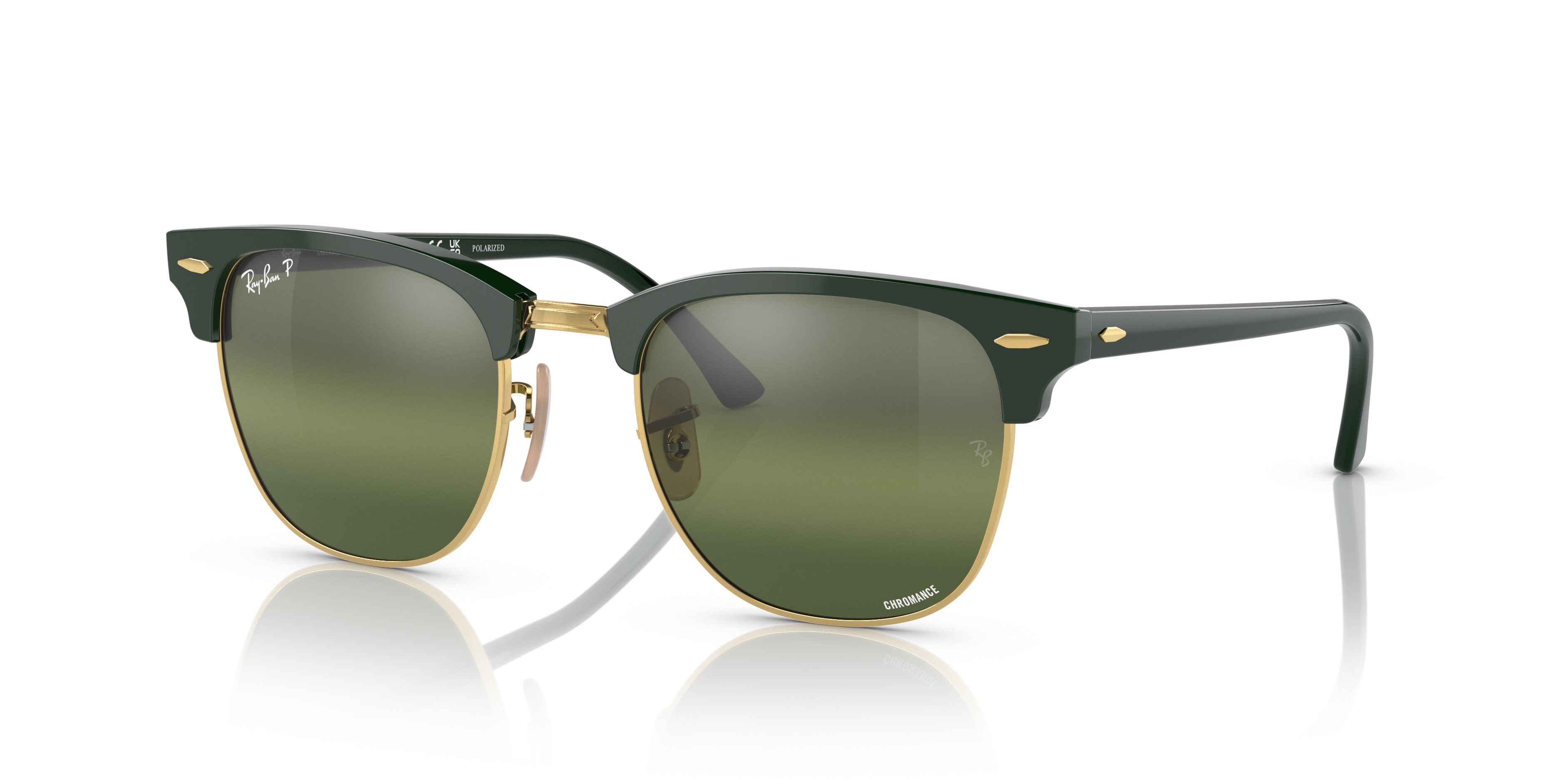 Ray-Ban Clubmaster Polarized+ Lenses XL (55 - 21) with Green