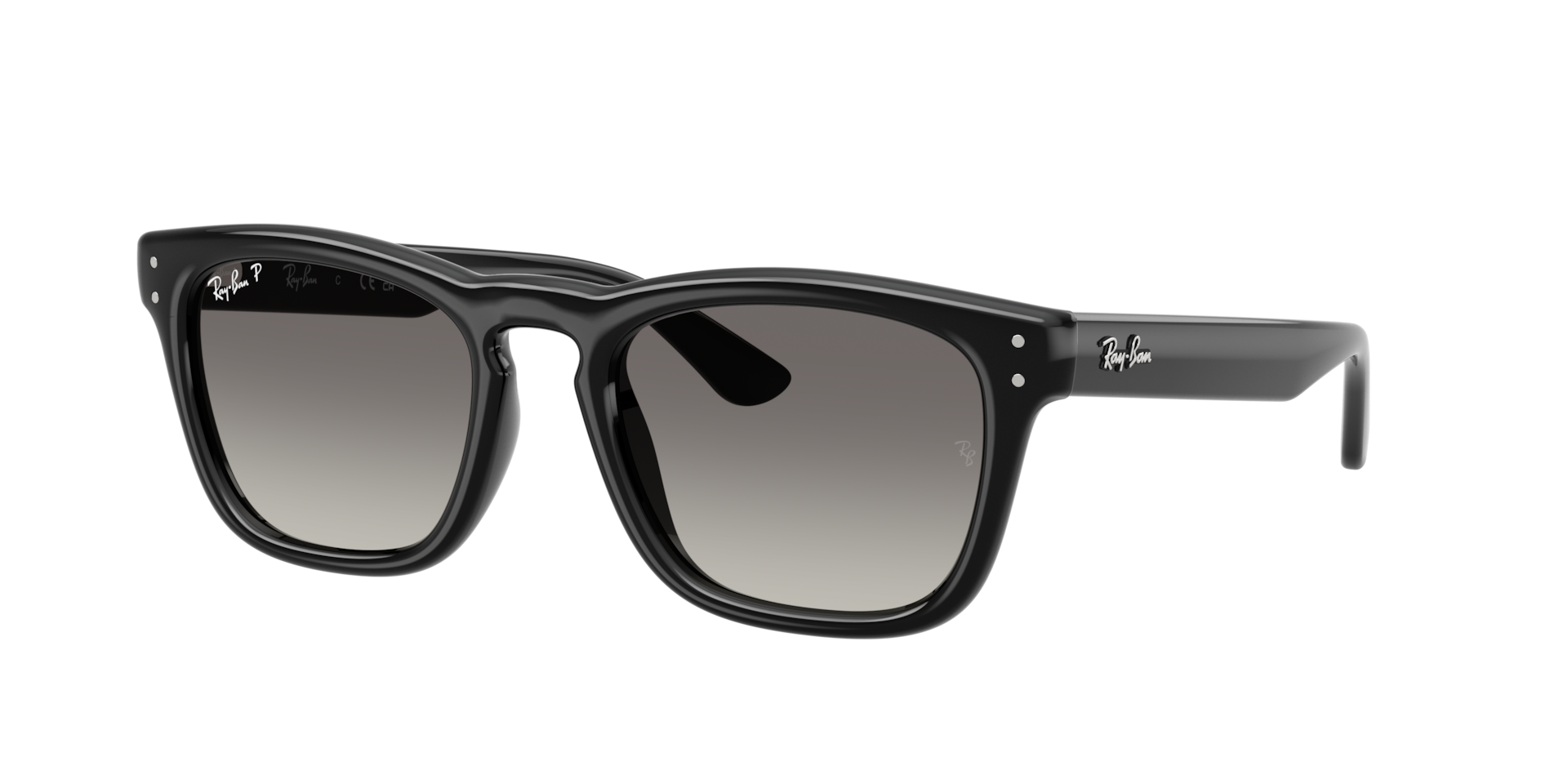 Ray-Ban Unisex Sunglass RB2238 -  Framekleur: Zwart, Lenskleur: Polarized Light Grey Gradient Grey
