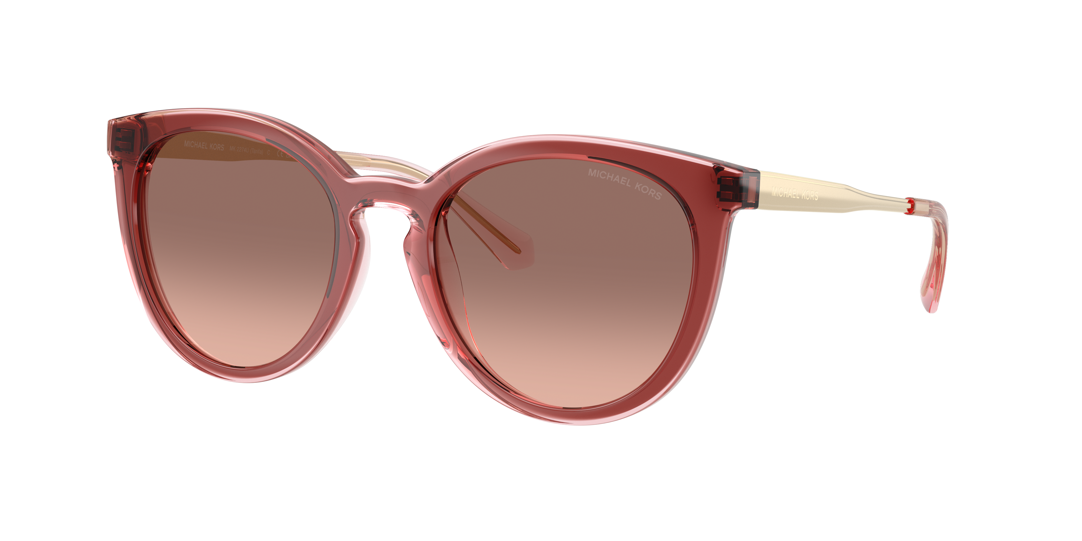 Michael Kors Woman Sunglass Tarifa -  Frame color: Rosewood, Lens color: Brown Pink