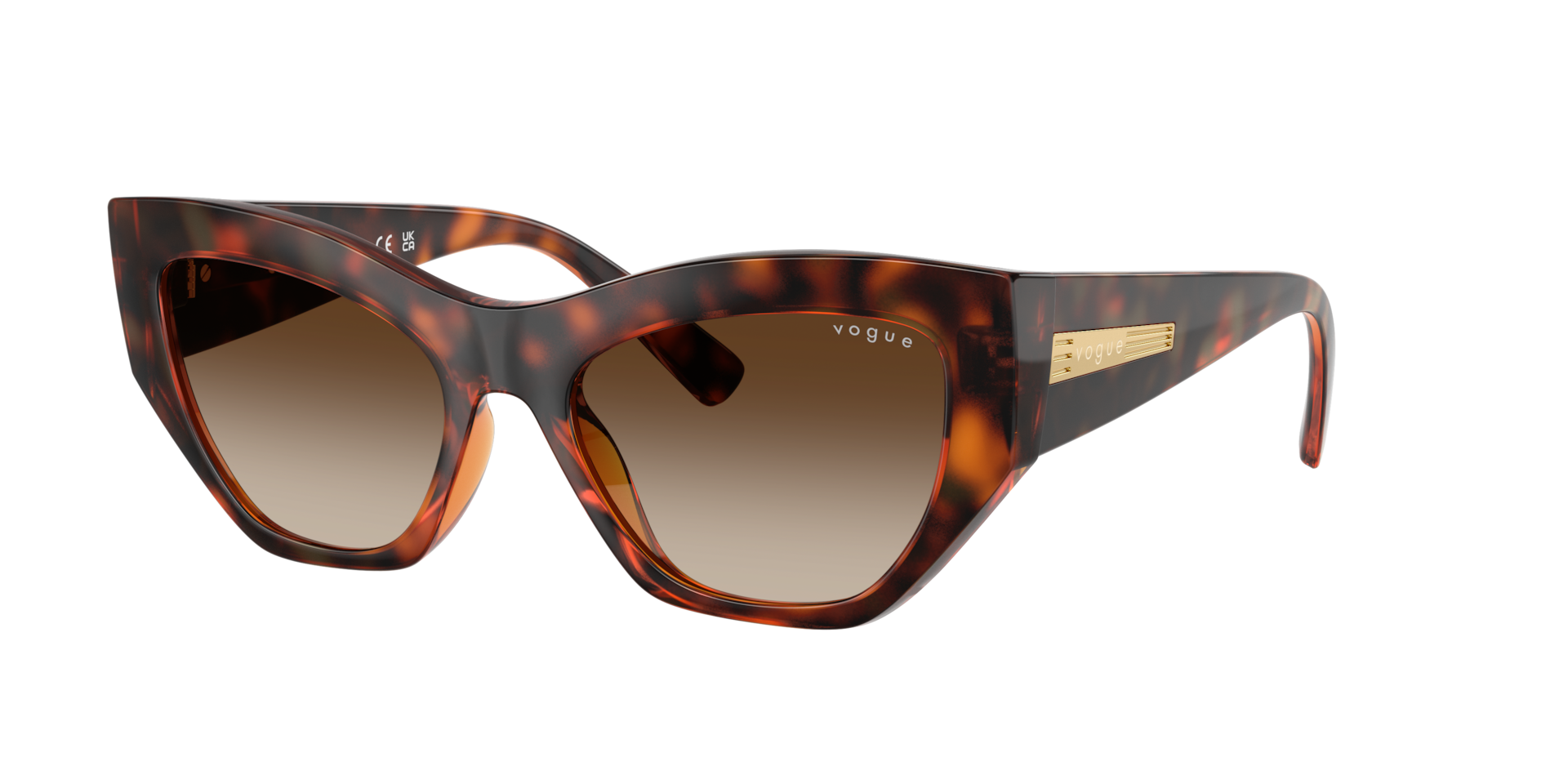 Vogue Eyewear Woman Sunglass VO5607S -  Frame color: Dark Havana, Lens color: Gradient Dark Brown