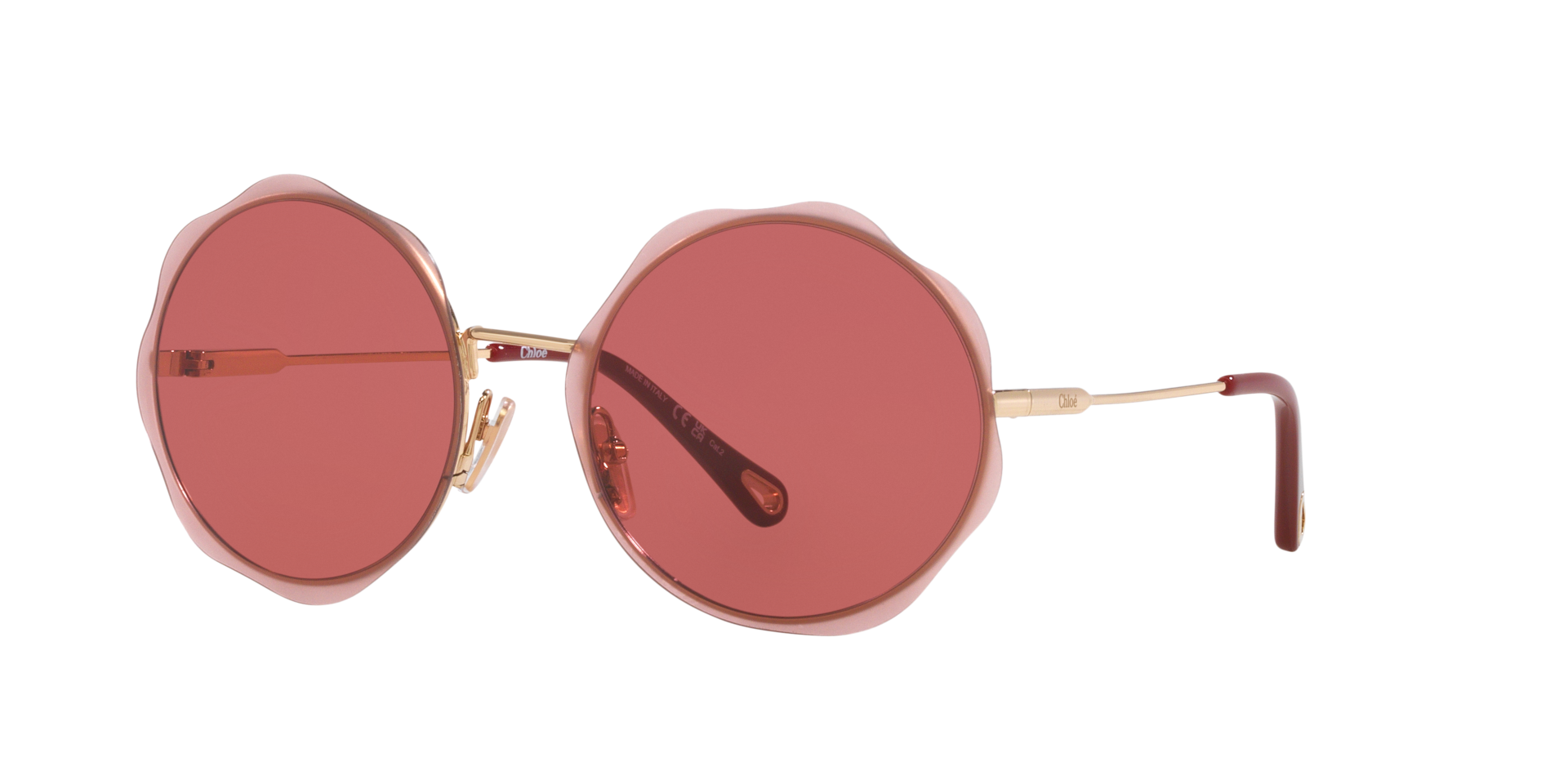 Chlo Femme Sunglass CH0202S - Couleur du Monture Or Couleur de Lentille Rouge 225 €