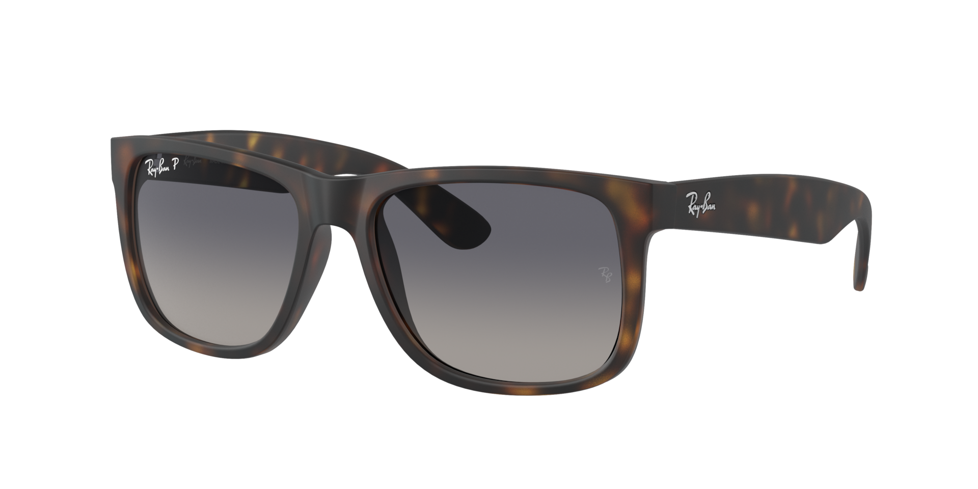Ray-Ban Unisex Rectangle Matte Havana Blue Gradient Polarized RB4165 Justin Sunglasses in Brown - Image 5
