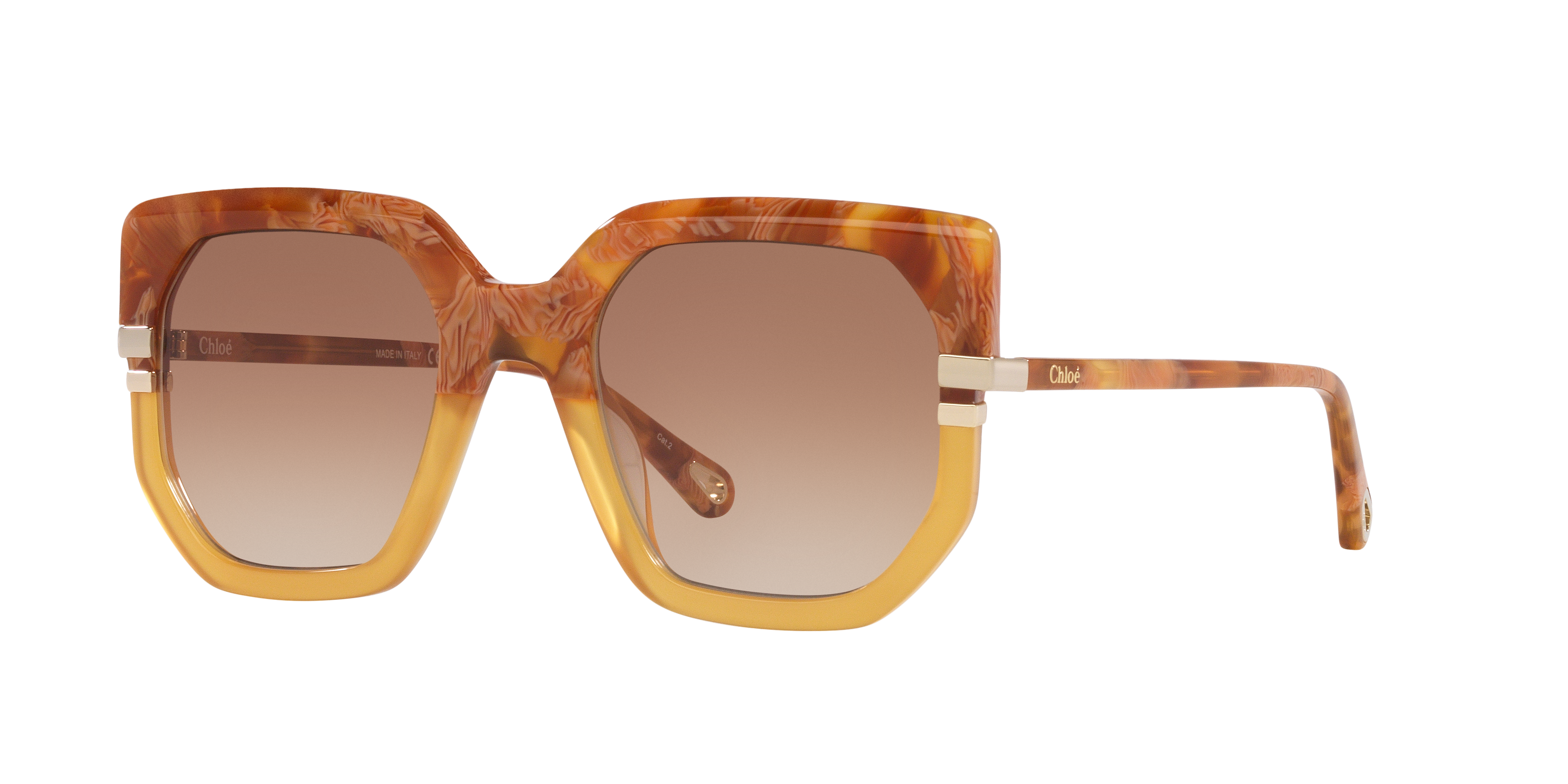 Chloé Woman Sunglass CH0240S -  Frame color: Brown, Lens color: Brown