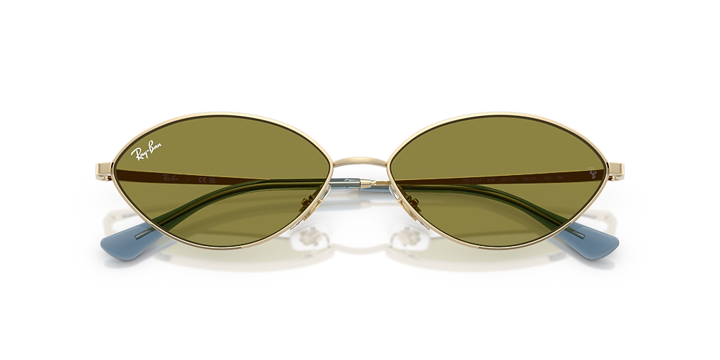 Ray-Ban Kai Bio-Based L (56 - 15) with Green lenses and Gold frame