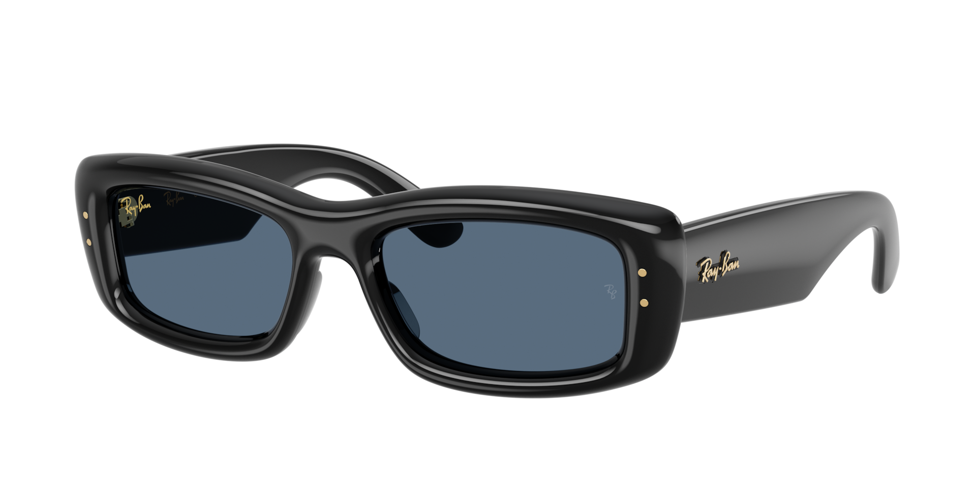 Ray-Ban Unisex Sunglass Kiliane Puffer -  Frame color: Black, Lens color: Dark Blue
