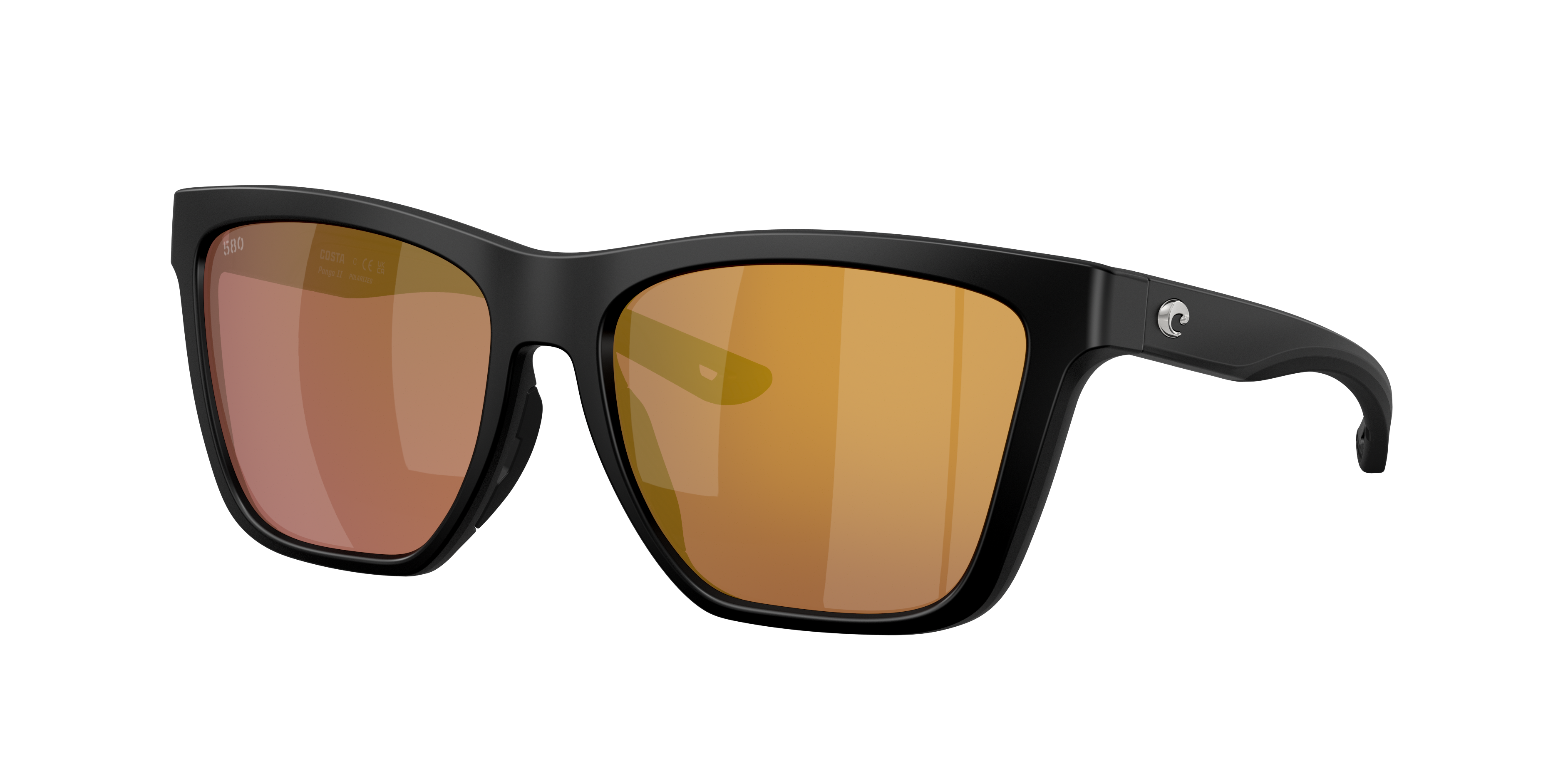 Costa Woman Sunglass Panga II -  Frame color: Matte Black, Lens color: Gold Mirror
