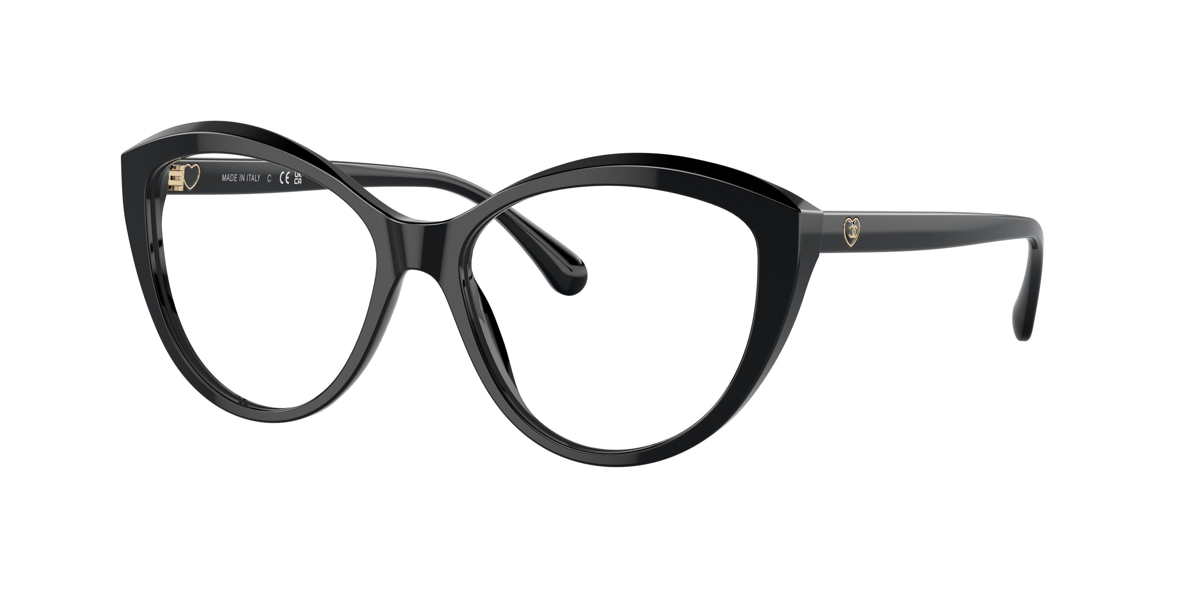 Chanel Woman Sunglass Cat Eye Eyeglasses CH3464A -  Frame color: Black, Lens color: Demo Lens