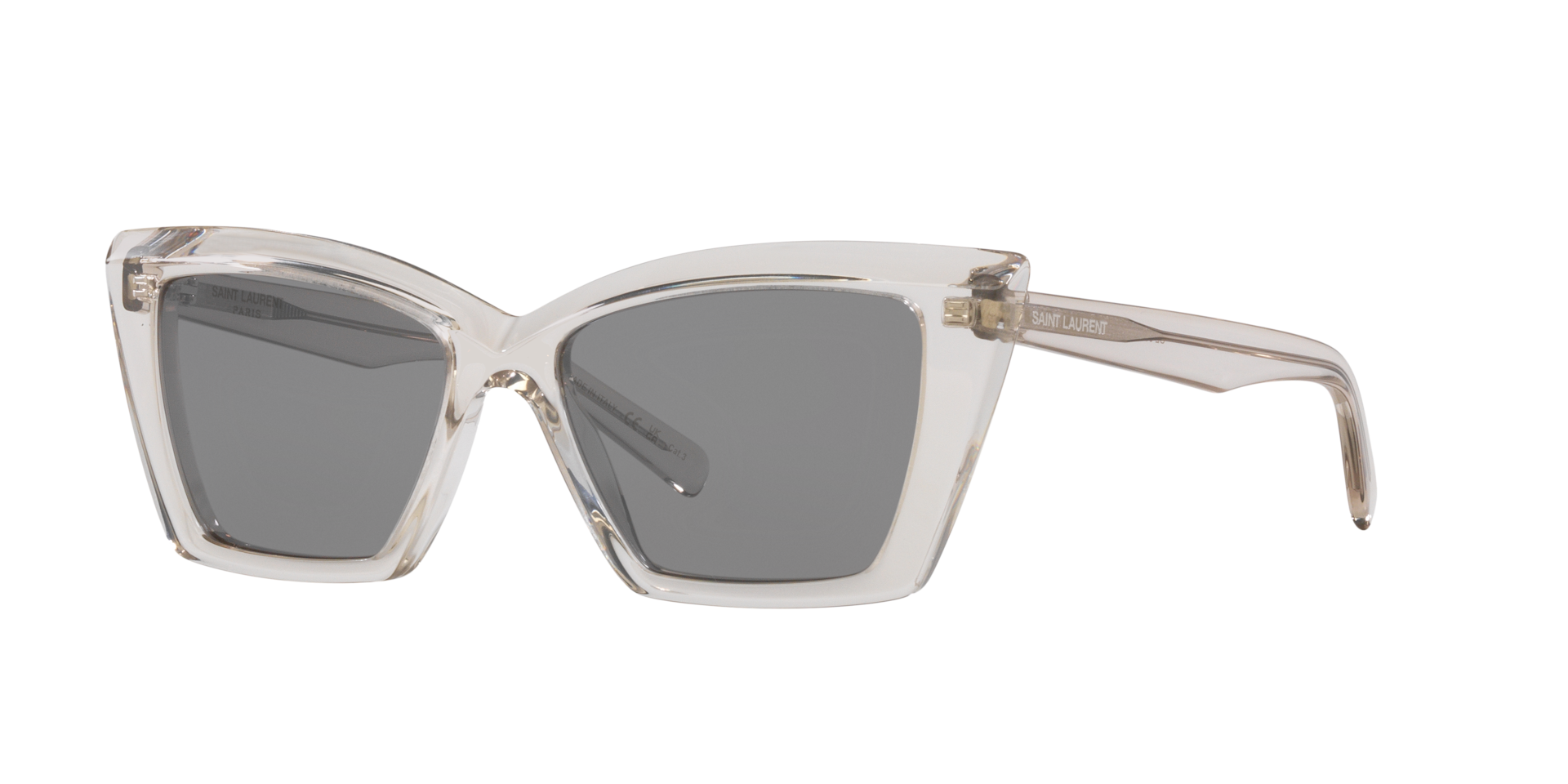 Saint Laurent Femme Sunglass SL 657 - Couleur du Monture Marron clair Couleur de Lentille Argent 170 €