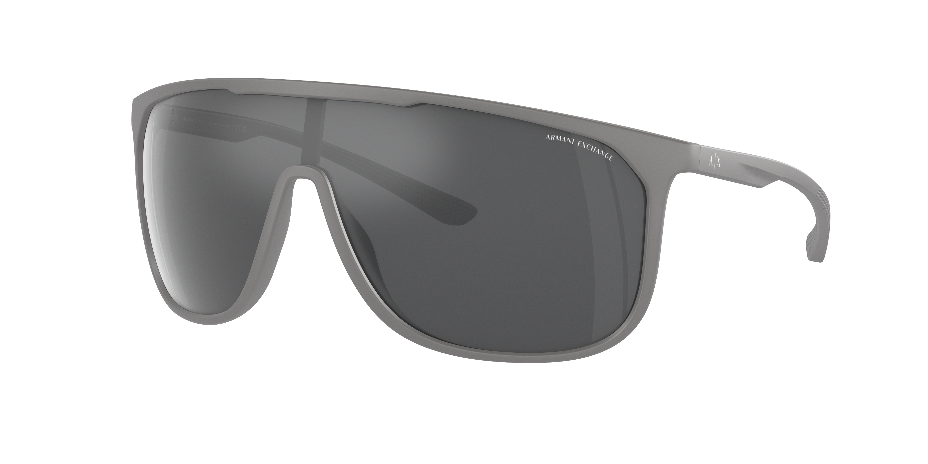 Armani Exchange Man Sunglass AX4137SU -  Frame color: Matte Grey, Lens color: Grey Mirror Silver