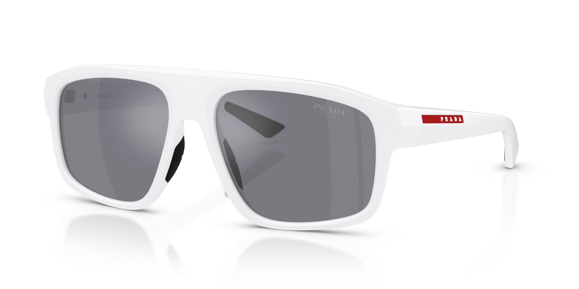Prada Linea Rossa PS B02S XXL (59 - 17) with Blue lenses and White