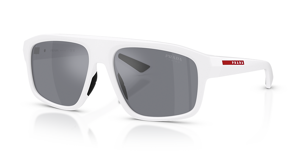 Prada Linea Rossa PS B02S XXL (59 - 17) with Blue lenses and White