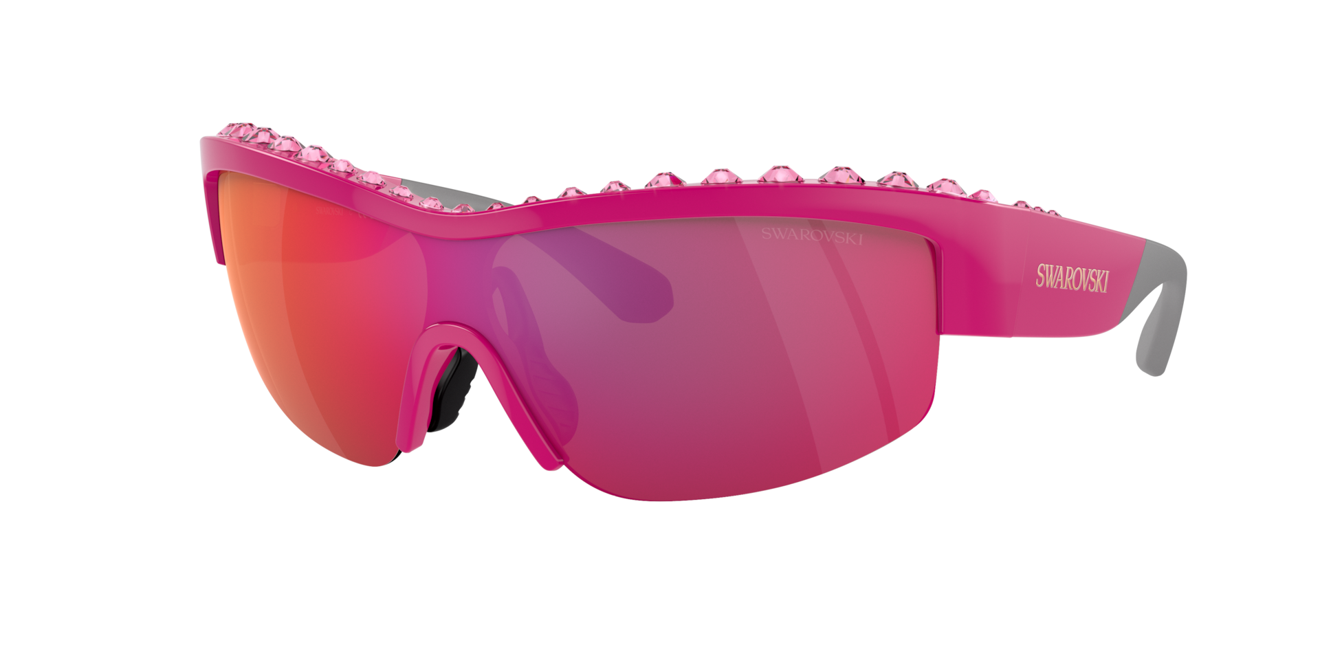 Swarovski Woman Sunglass SK6014 -  Frame color: Rose, Lens color: Brown Mirror Orange