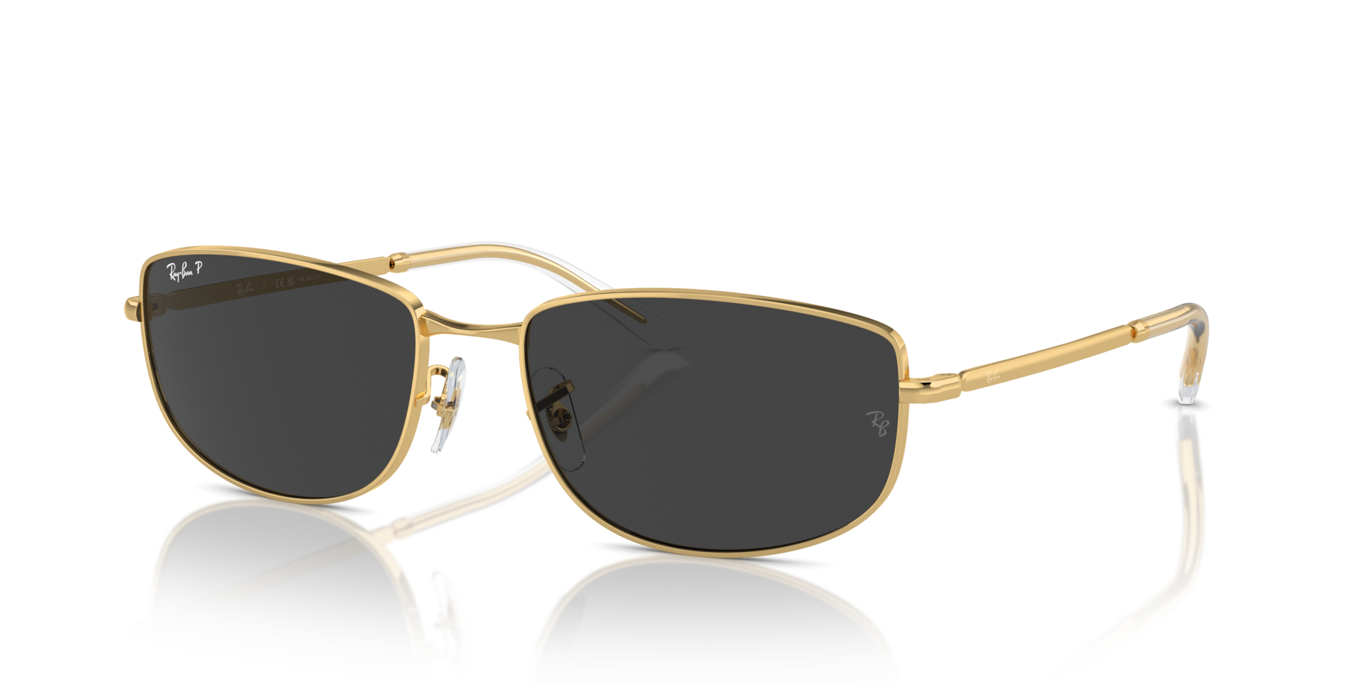 Ray-Ban RB3732 XXL (59 - 18) with Black lenses and Gold frame