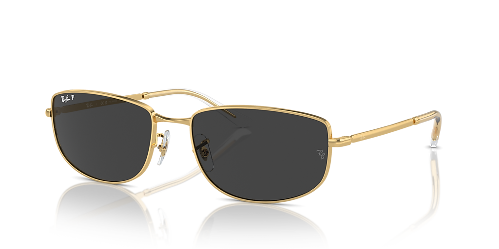 Ray-Ban RB3732 XXL (59 - 18) with Black lenses and Gold frame