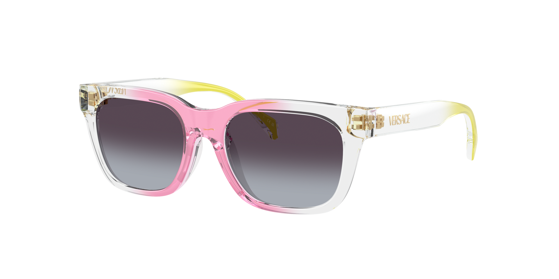 Versace Unisex Sunglass VK4006U - Rahmenfarbe: Gradient Pink Transparent Yellow, Linsenfarbe: Grau Verlaufstönung