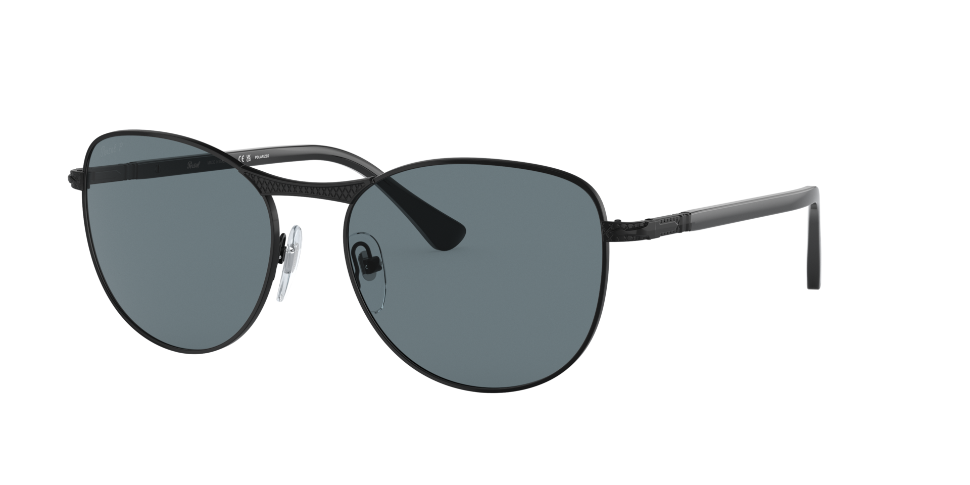 Persol Unisex Sunglass PO1002S - Couleur du Monture Noir semi-brillant Couleur de Lentille Bleu fonc polaris 135 €