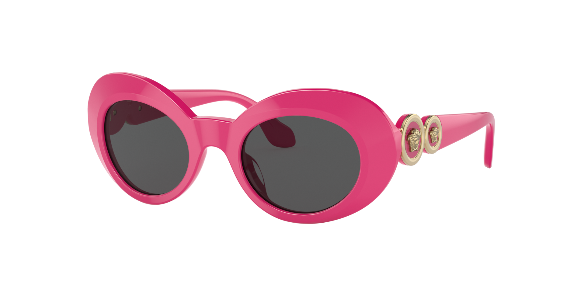 Versace Unisex Sunglass Kids -  Frame color: Fuchsia, Lens color: Dark Grey