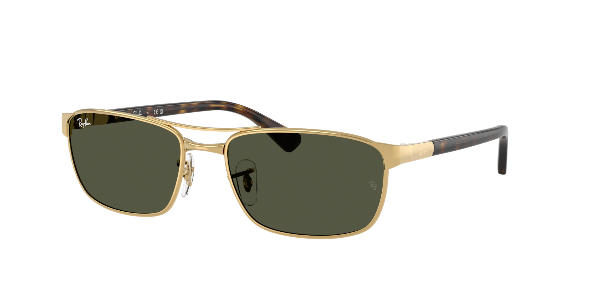 Ray-Ban Unisex Sunglass RB3778 - Couleur du Monture: Doré arista, Couleur de Lentille: Vert