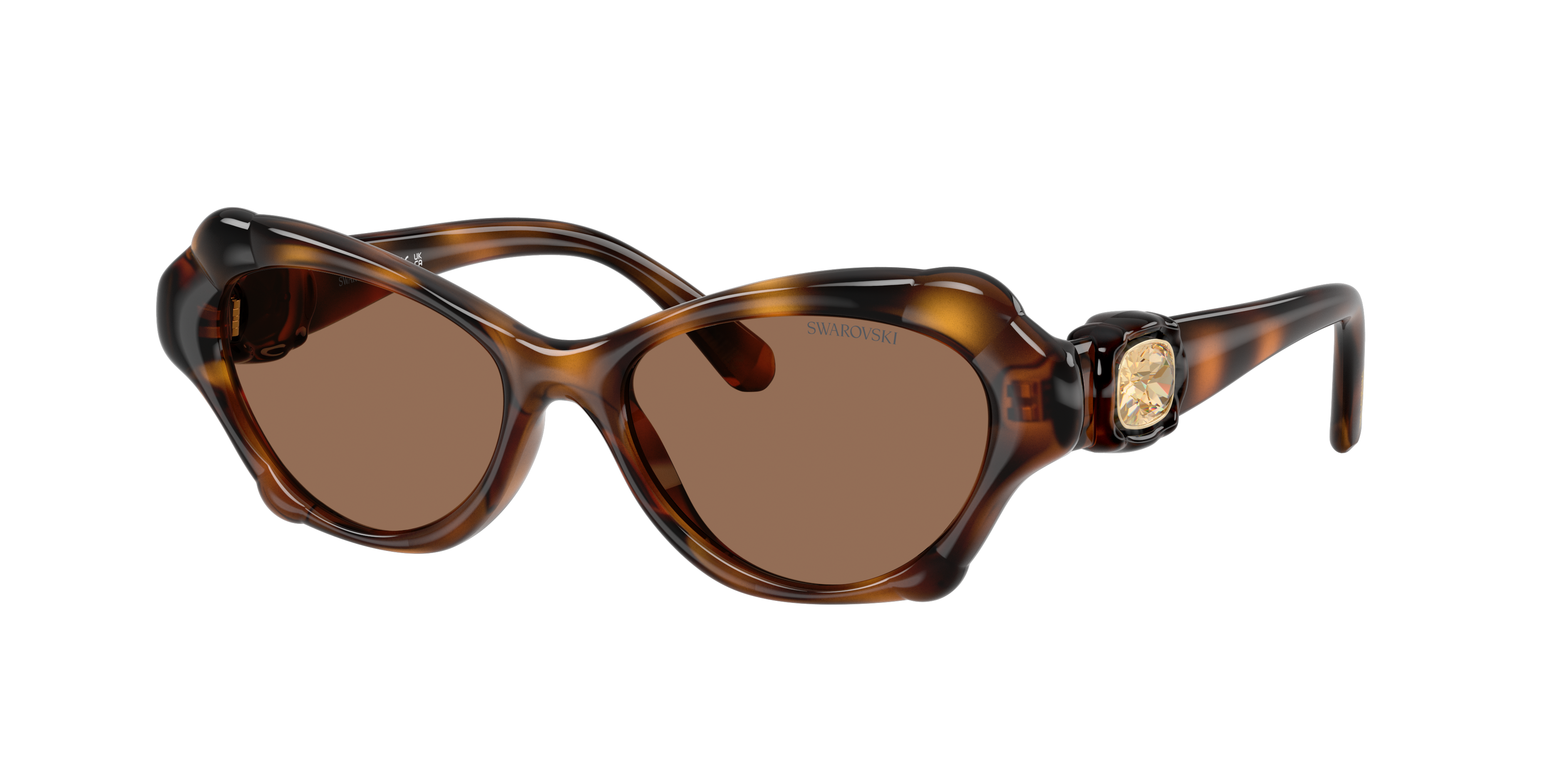 Swarovski Damen Dunkelbraun Frau Sunglass Sk6050 - Rahmenfarbe: Havana, Linsenfarbe: