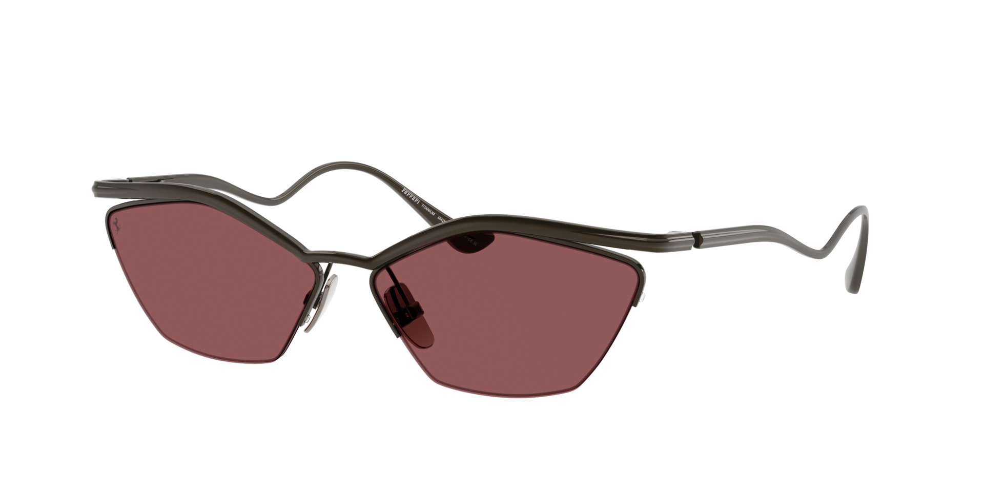 Ferrari Woman Sunglass FH1030T -  Frame color: Gunmetal Shiny, Lens color: Red Contrast Pro