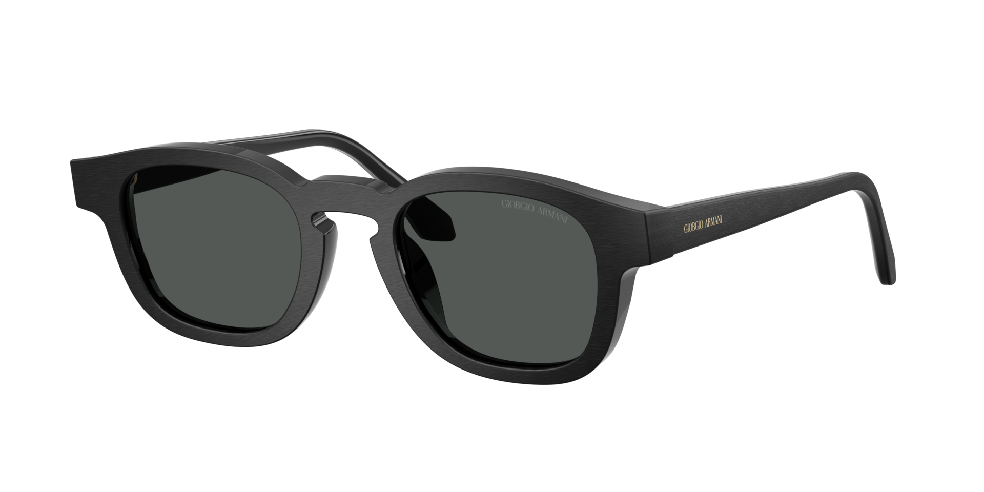 Giorgio Armani Unisex Sunglass AR8254U - Couleur du Monture: Noir brossé, Couleur de Lentille: Gris foncé